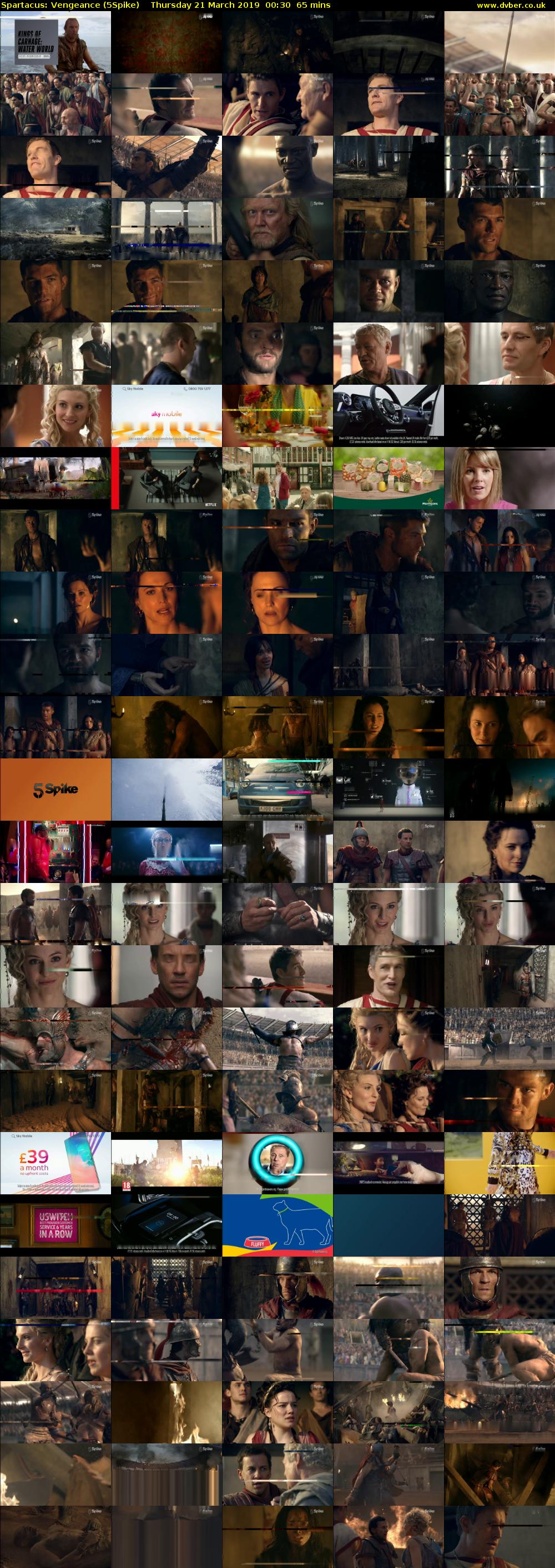 Spartacus: Vengeance (5Spike) Thursday 21 March 2019 00:30 - 01:35