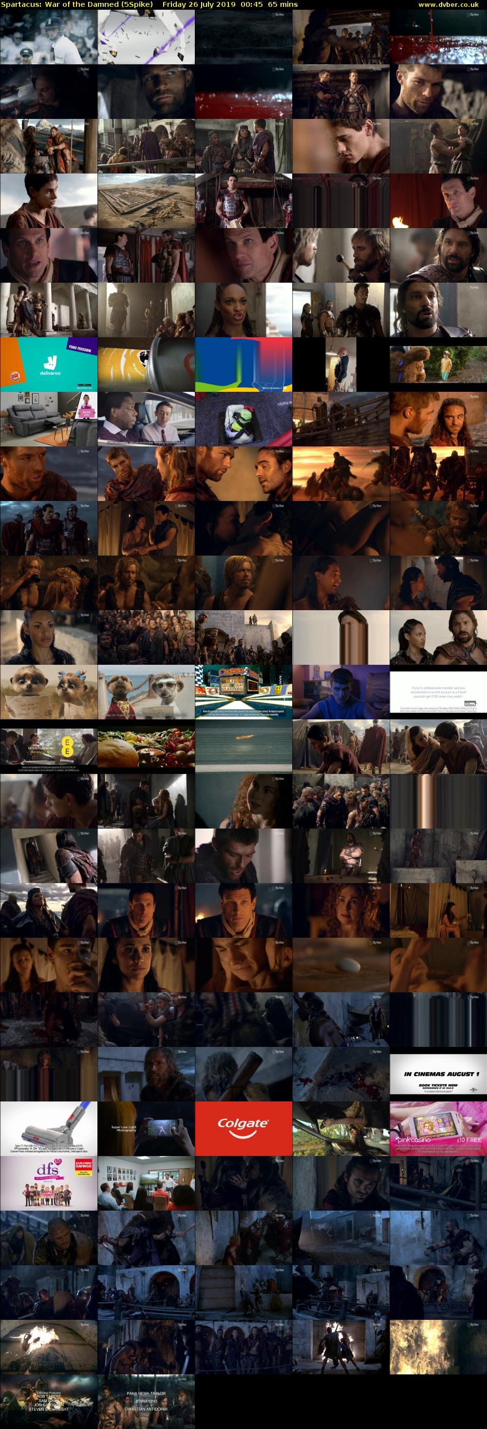 Spartacus: War of The Damned (5Spike) Friday 26 July 2019 00:45 - 01:50