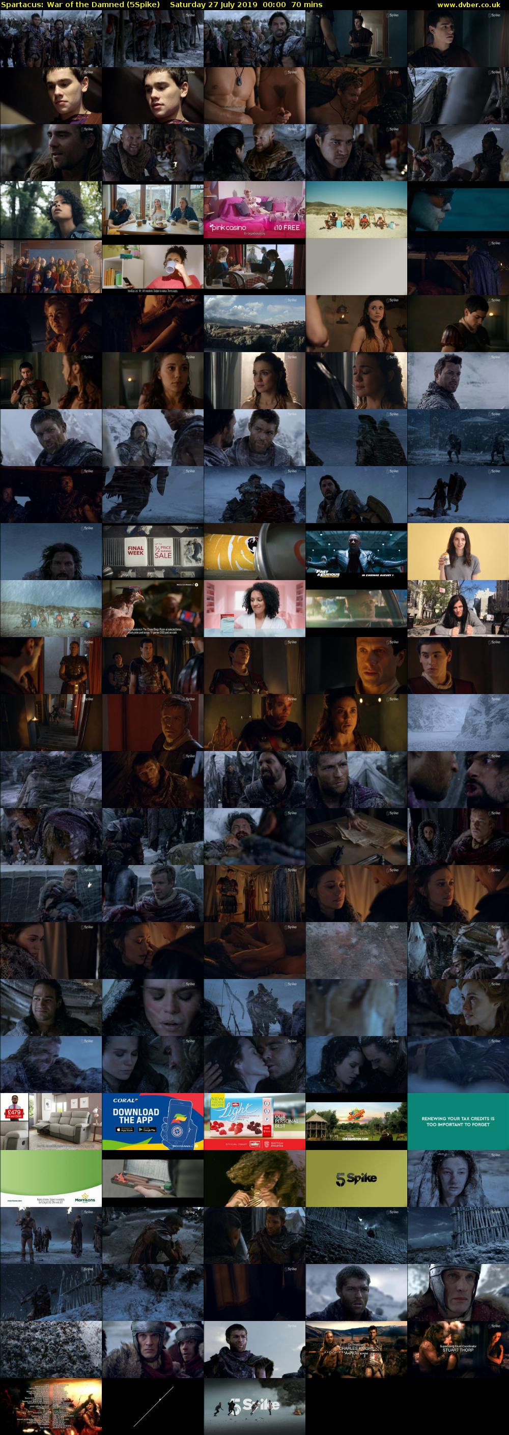 Spartacus: War of The Damned (5Spike) Saturday 27 July 2019 00:00 - 01:10