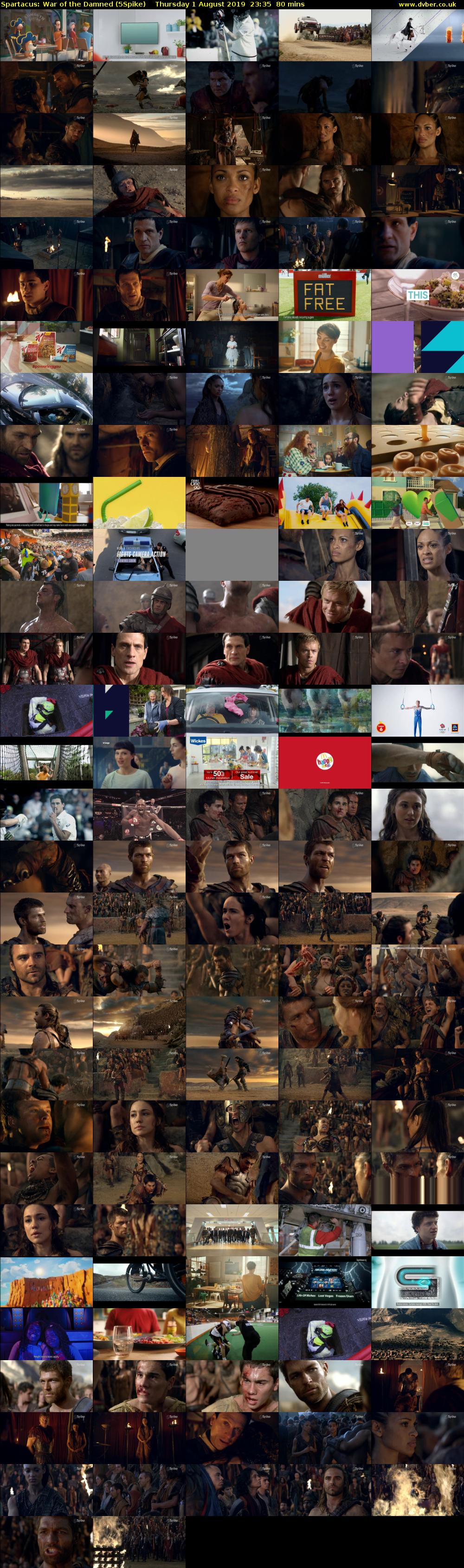 Spartacus: War of The Damned (5Spike) Thursday 1 August 2019 23:35 - 00:55