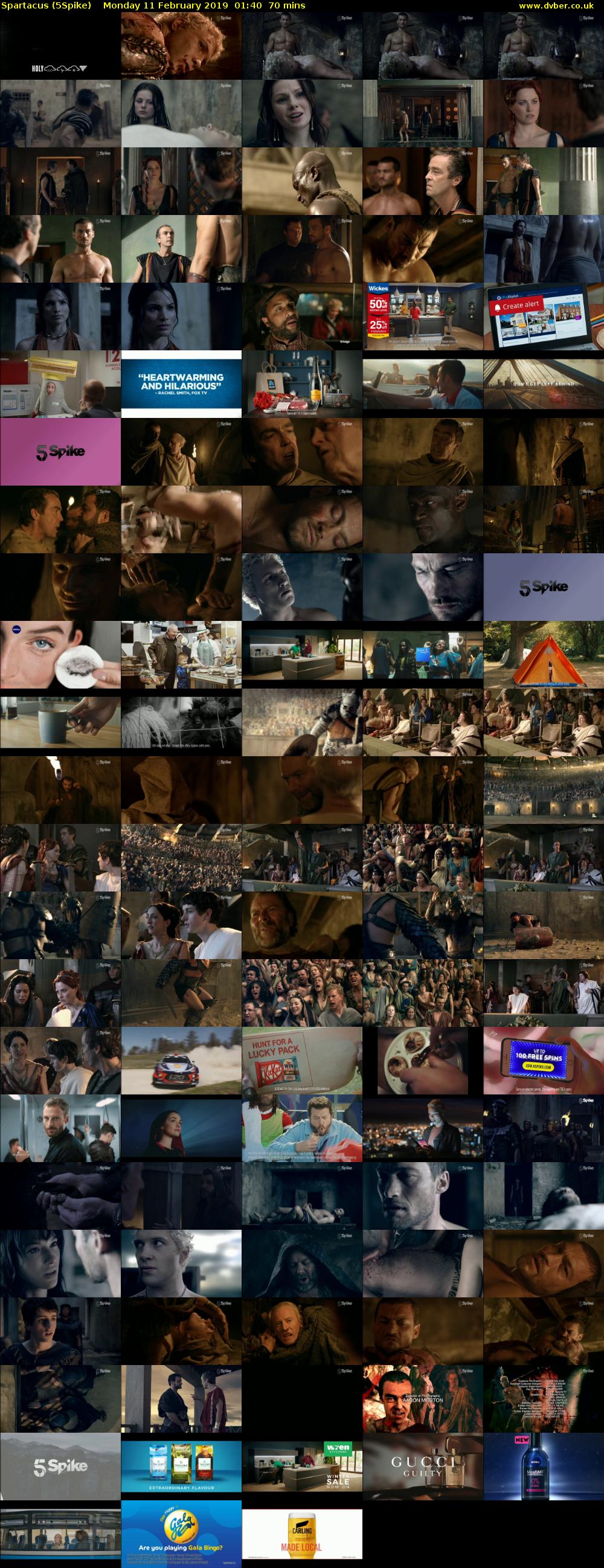 Spartacus (5Spike) Monday 11 February 2019 01:40 - 02:50