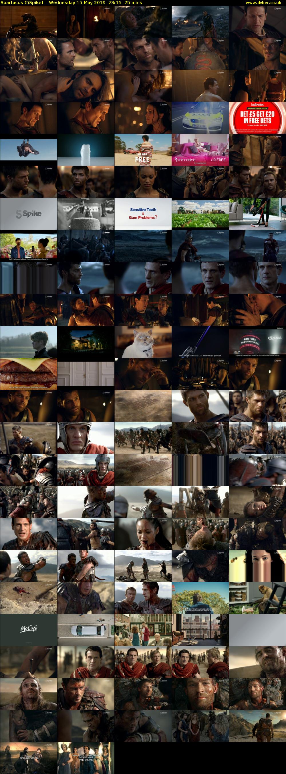 Spartacus (5Spike) Wednesday 15 May 2019 23:15 - 00:30