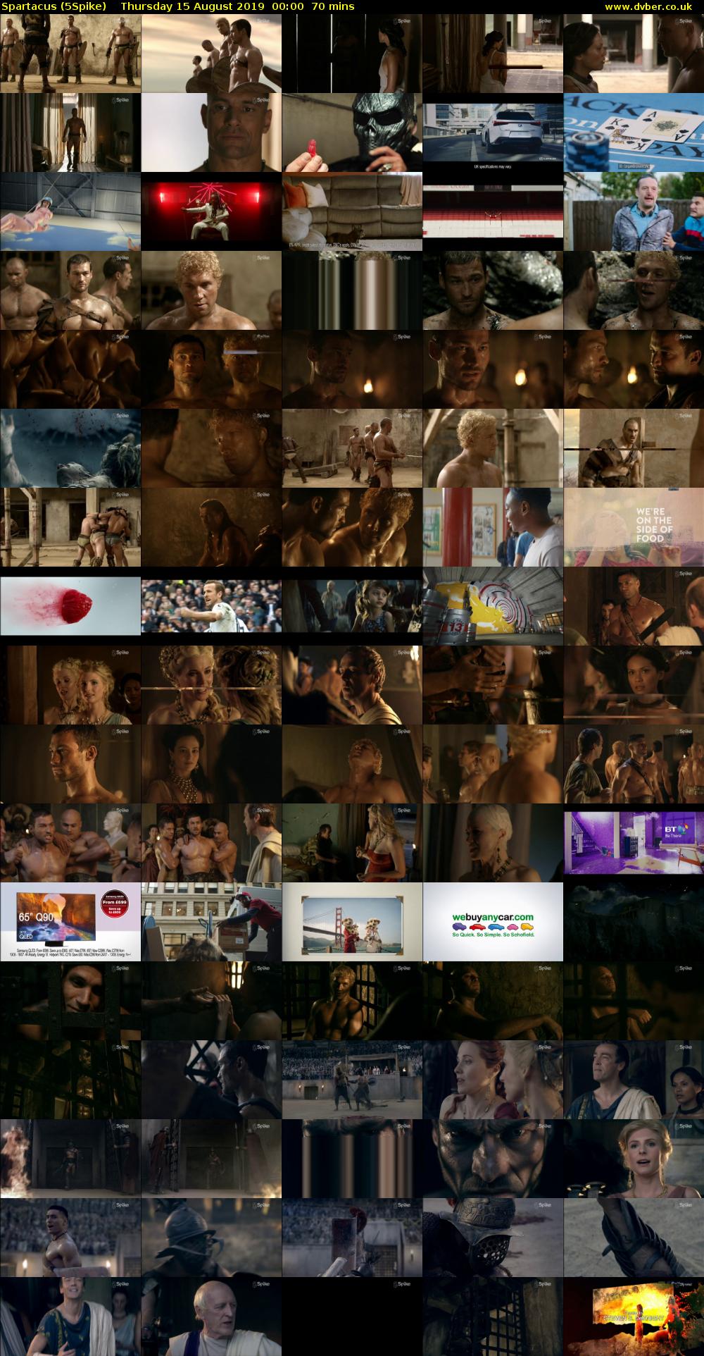Spartacus (5Spike) Thursday 15 August 2019 00:00 - 01:10