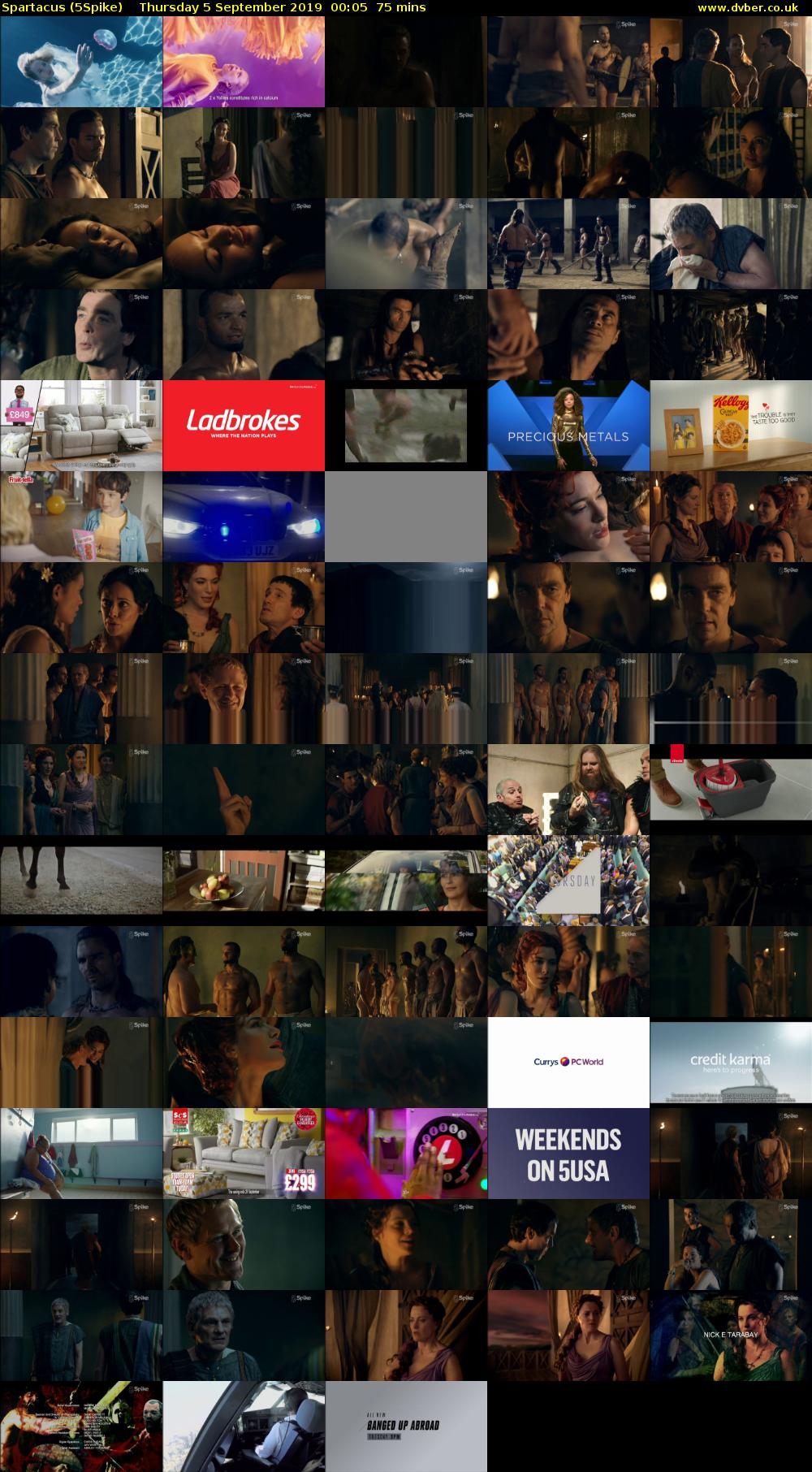 Spartacus (5Spike) Thursday 5 September 2019 00:05 - 01:20