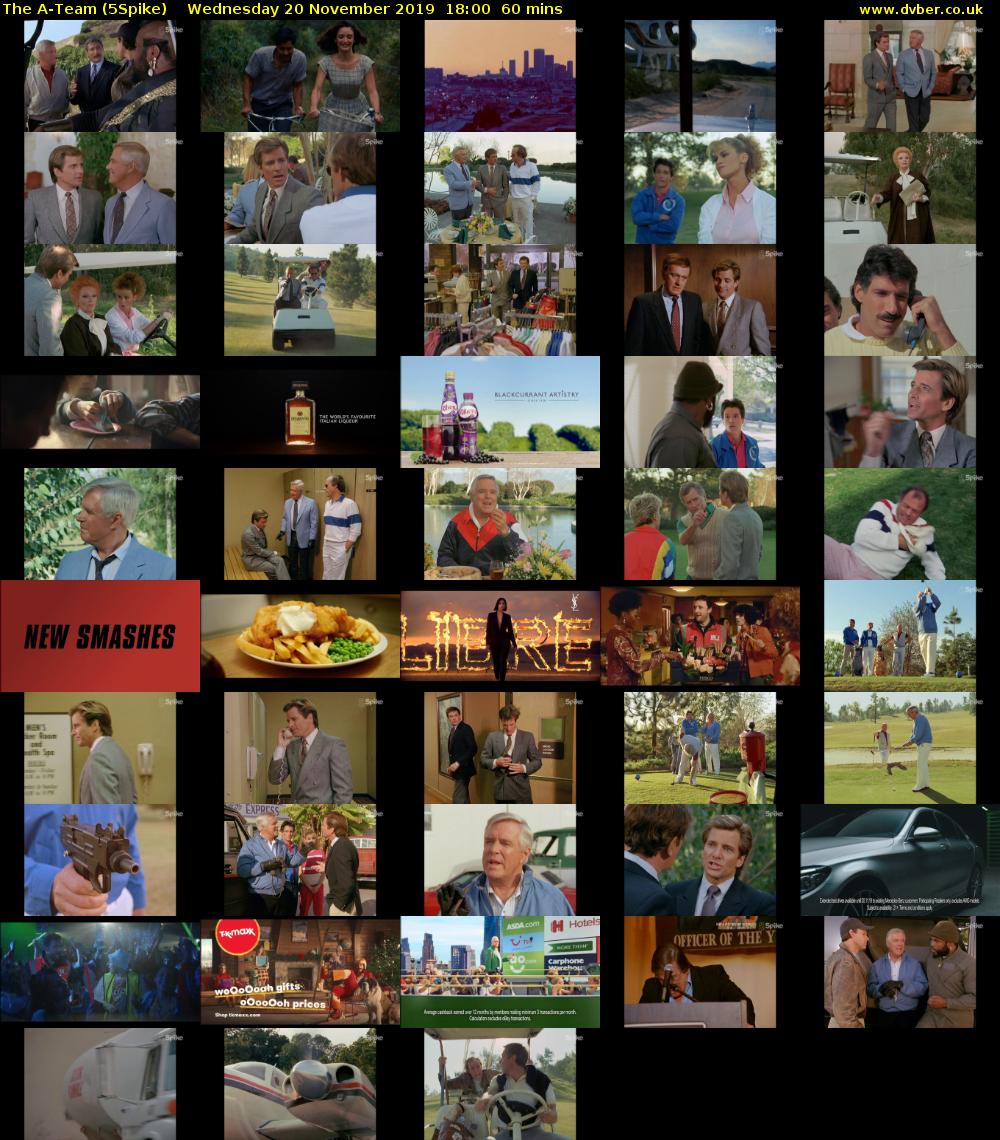 The A-Team (5Spike) Wednesday 20 November 2019 18:00 - 19:00