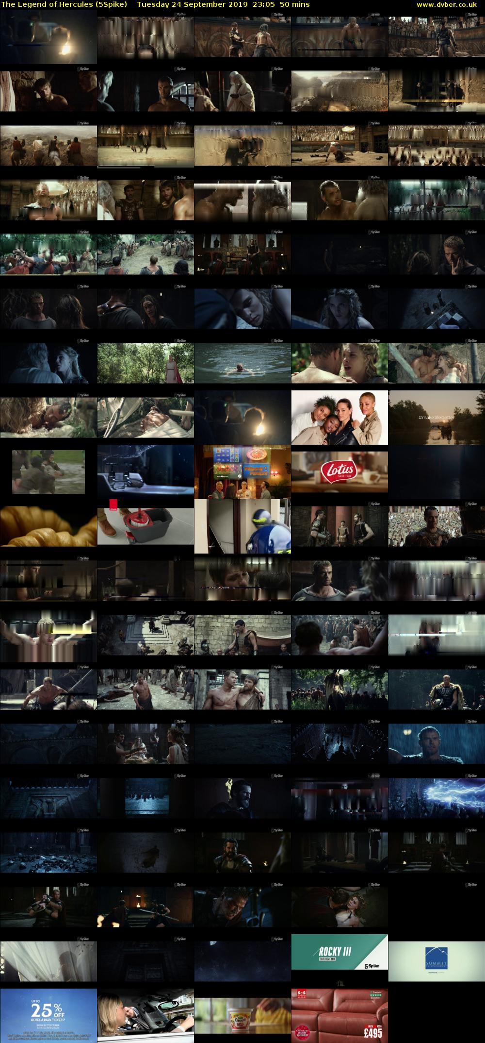 The Legend of Hercules (5Spike) Tuesday 24 September 2019 23:05 - 23:55