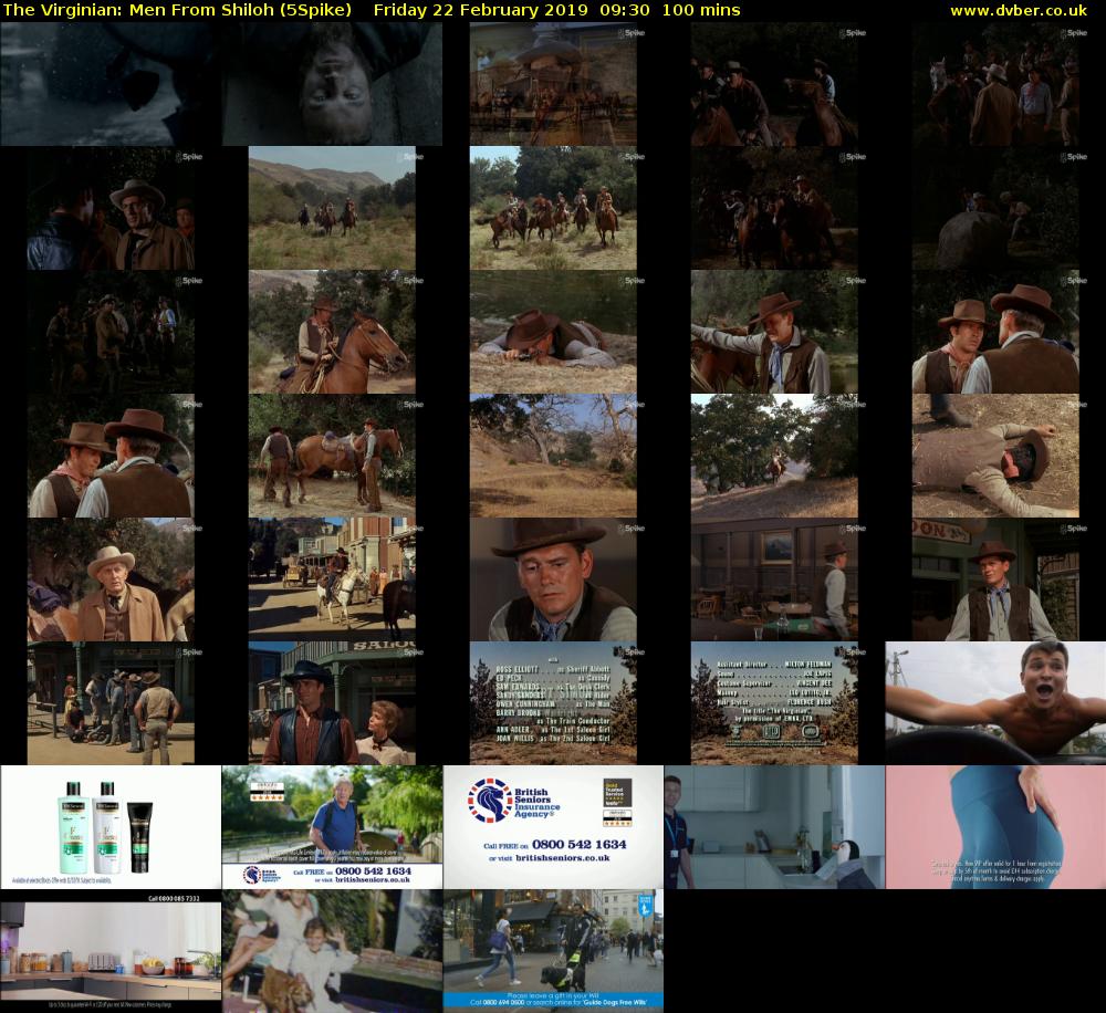 The Virginian: Men From Shiloh (5Spike) Friday 22 February 2019 09:30 - 11:10