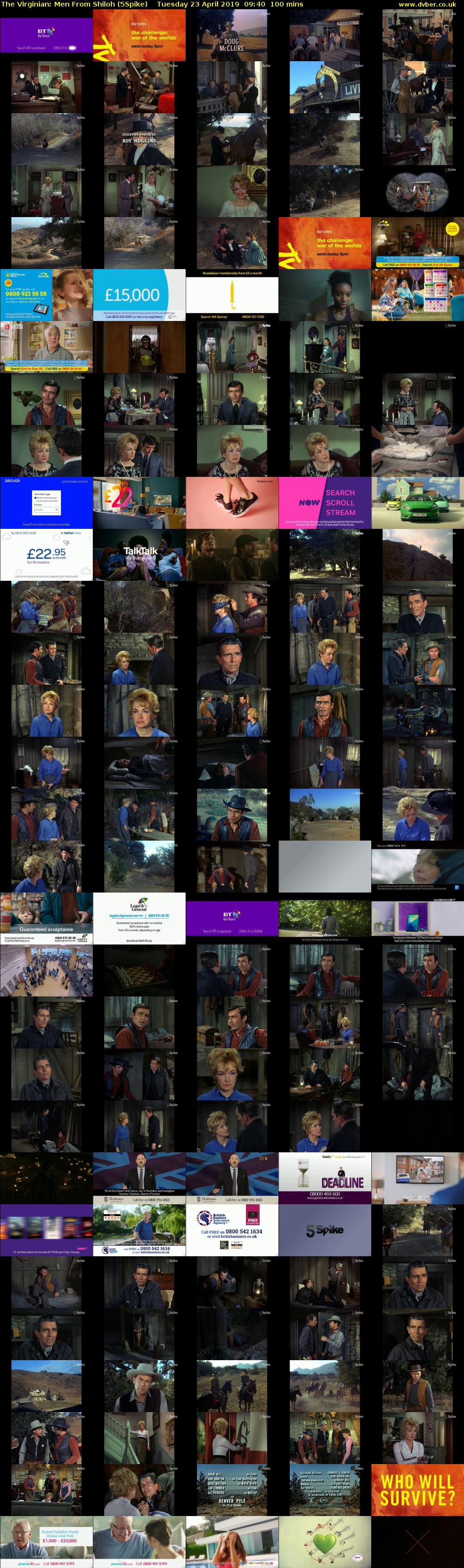 The Virginian: Men From Shiloh (5Spike) Tuesday 23 April 2019 09:40 - 11:20