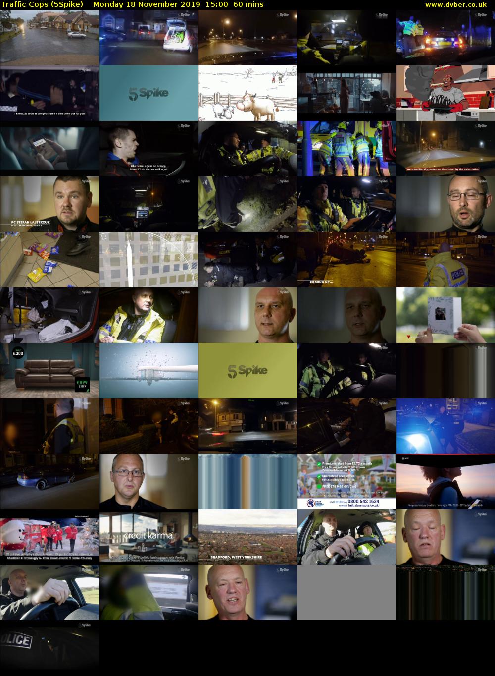 Traffic Cops (5Spike) Monday 18 November 2019 15:00 - 16:00