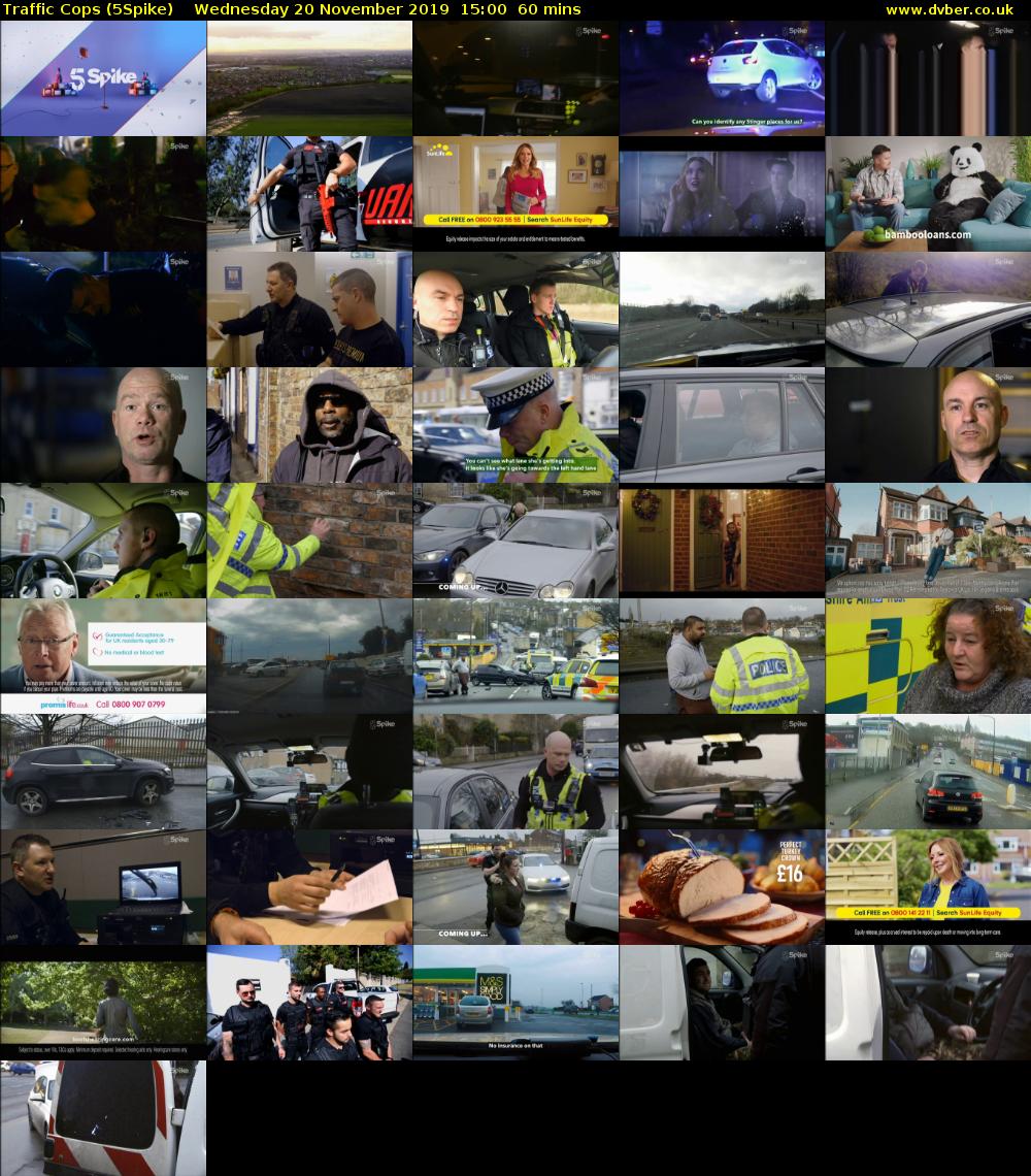 Traffic Cops (5Spike) Wednesday 20 November 2019 15:00 - 16:00