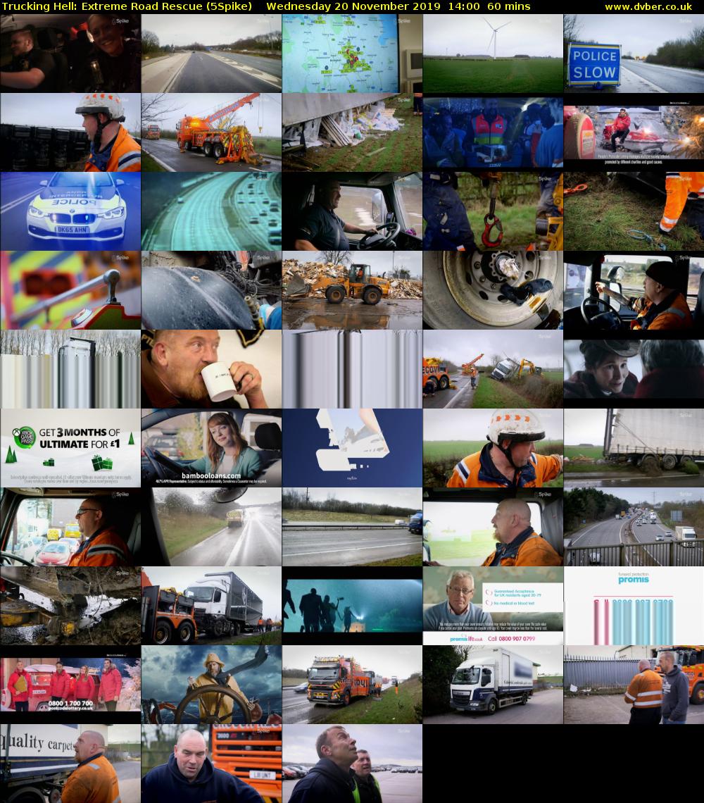 Trucking Hell: Extreme Road Rescue (5Spike) Wednesday 20 November 2019 14:00 - 15:00