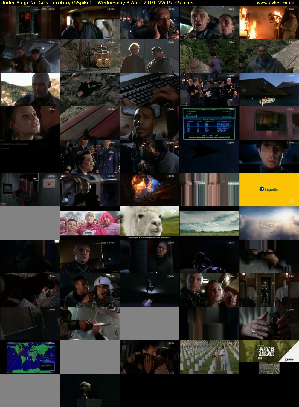Under Siege 2: Dark Territory (5Spike) Wednesday 3 April 2019 22:15 - 23:00