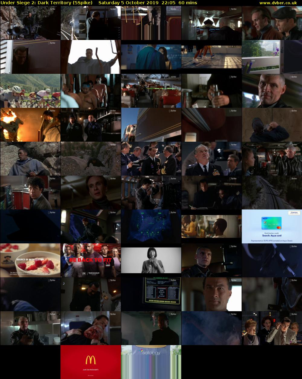 Under Siege 2: Dark Territory (5Spike) Saturday 5 October 2019 22:05 - 23:05
