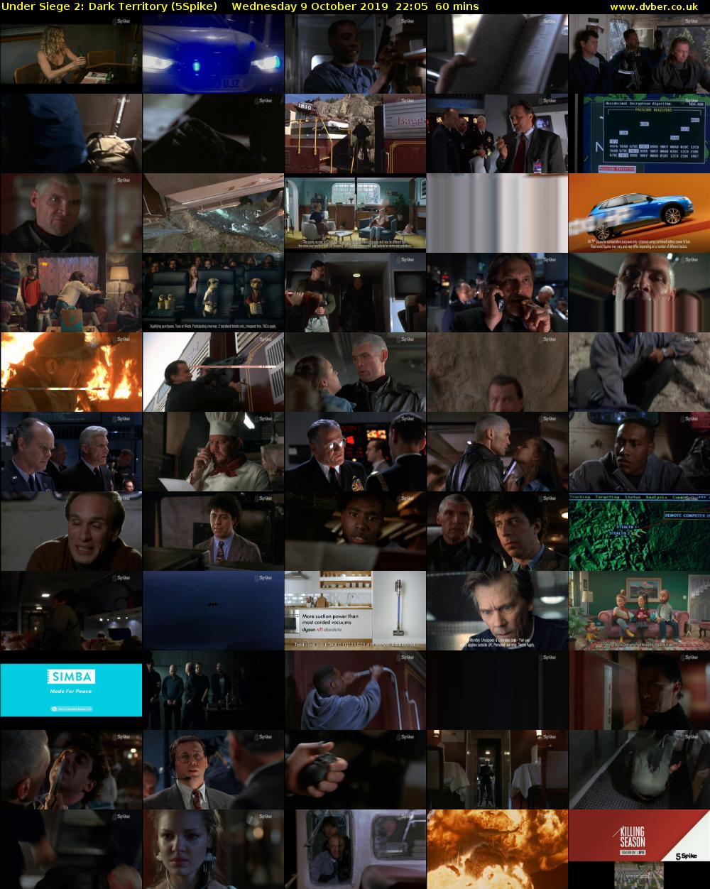 Under Siege 2: Dark Territory (5Spike) Wednesday 9 October 2019 22:05 - 23:05