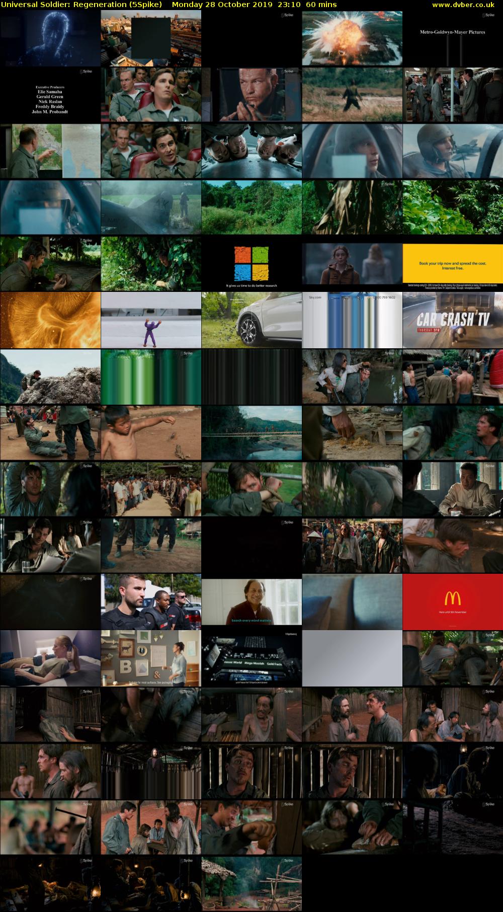 Universal Soldier: Regeneration (5Spike) Monday 28 October 2019 23:10 - 00:10