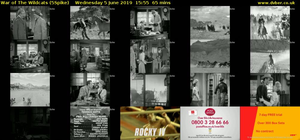 War of The Wildcats (5Spike) Wednesday 5 June 2019 15:55 - 17:00