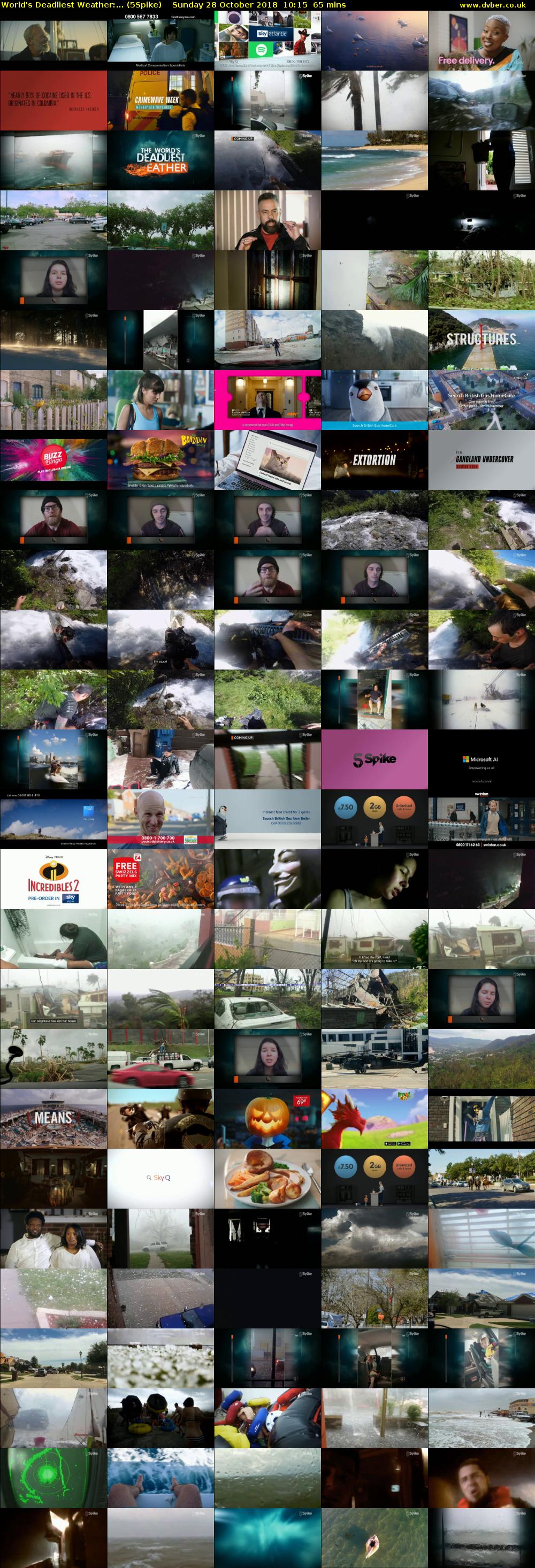 World's Deadliest Weather:... (5Spike) Sunday 28 October 2018 10:15 - 11:20