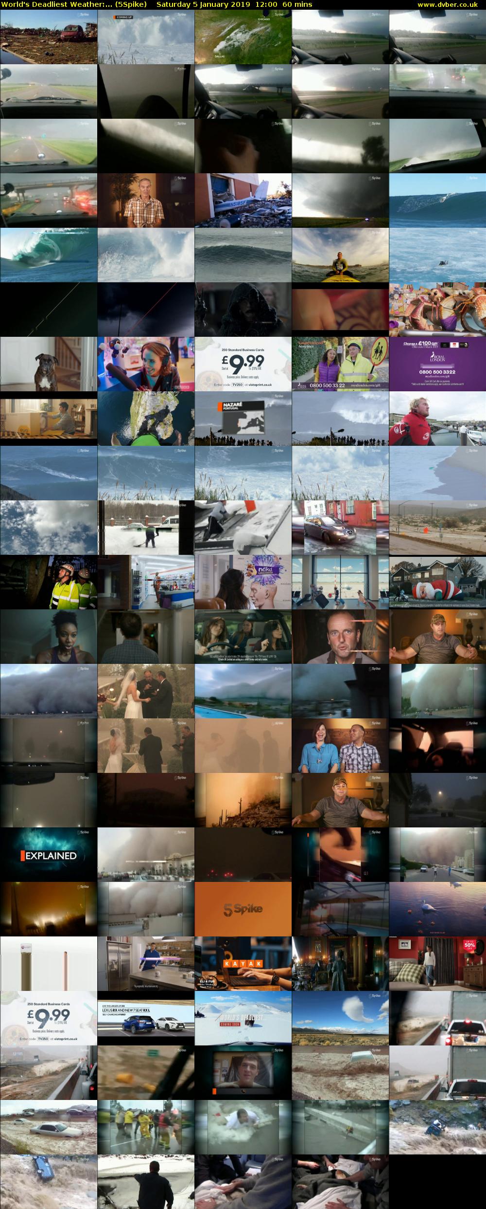World's Deadliest Weather:... (5Spike) Saturday 5 January 2019 12:00 - 13:00