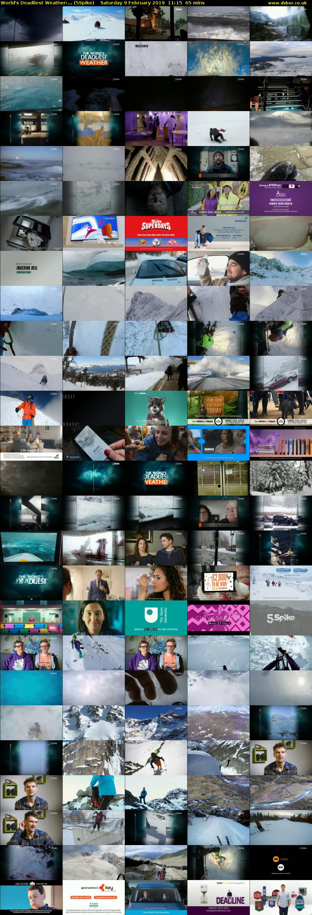 World's Deadliest Weather:... (5Spike) Saturday 9 February 2019 11:15 - 12:20