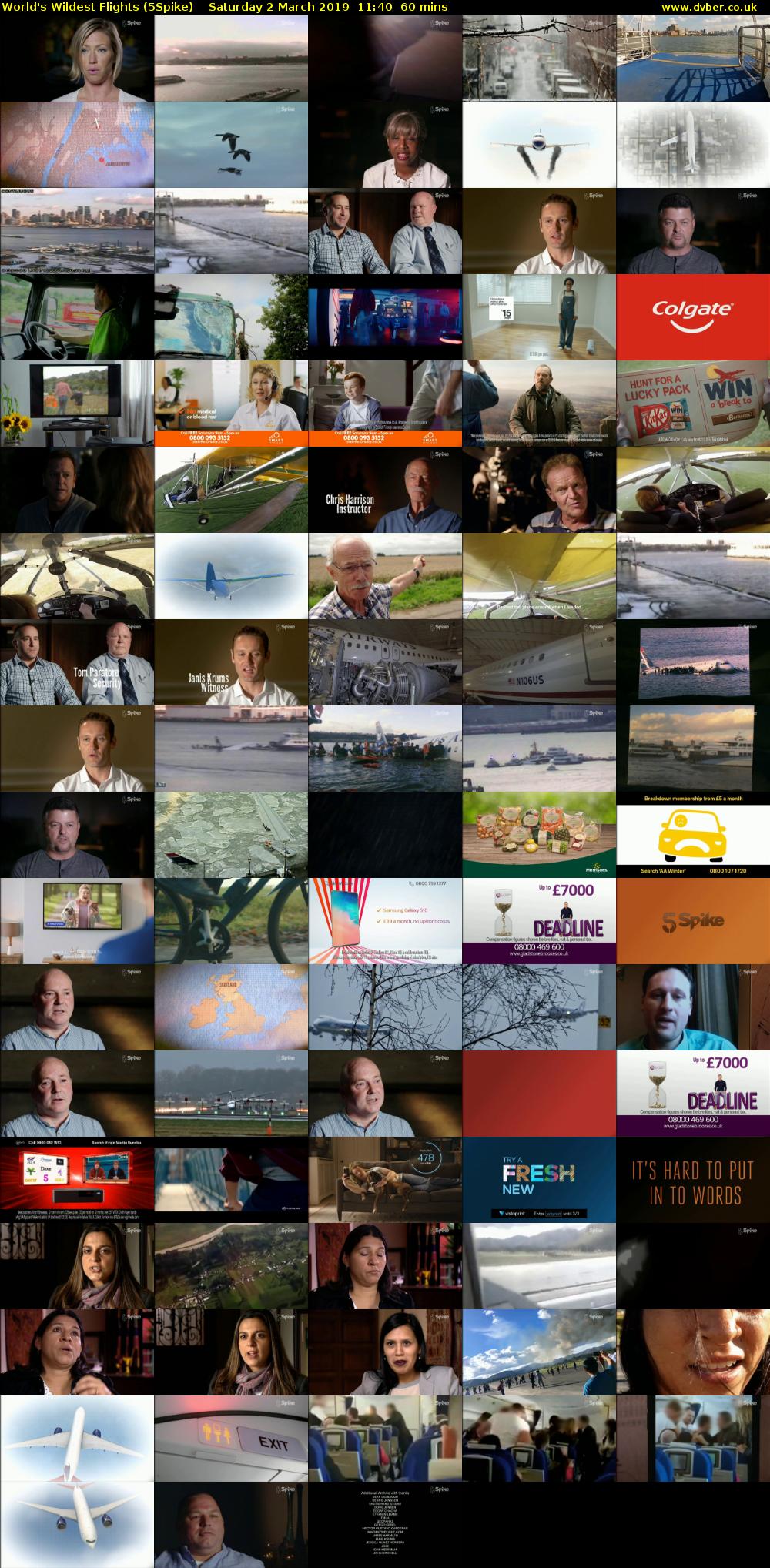 World's Wildest Flights (5Spike) Saturday 2 March 2019 11:40 - 12:40