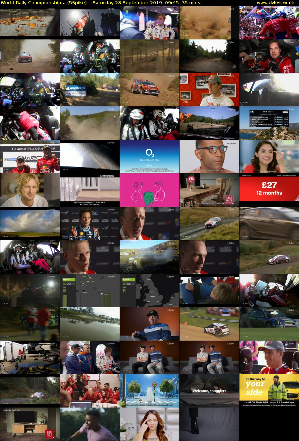 World Rally Championship... (5Spike) Saturday 28 September 2019 09:45 - 10:20