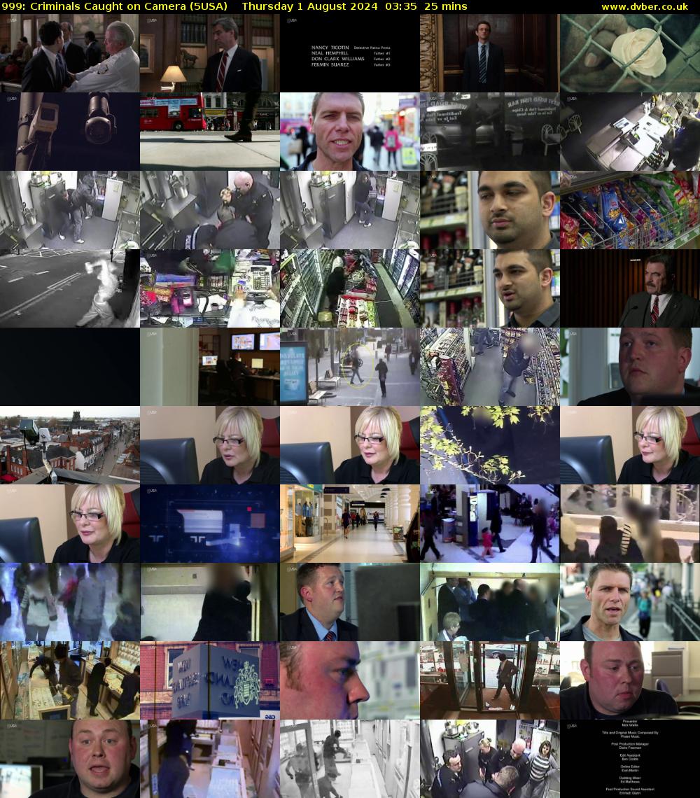 999: Criminals Caught on Camera (5USA) Thursday 1 August 2024 03:35 - 04:00