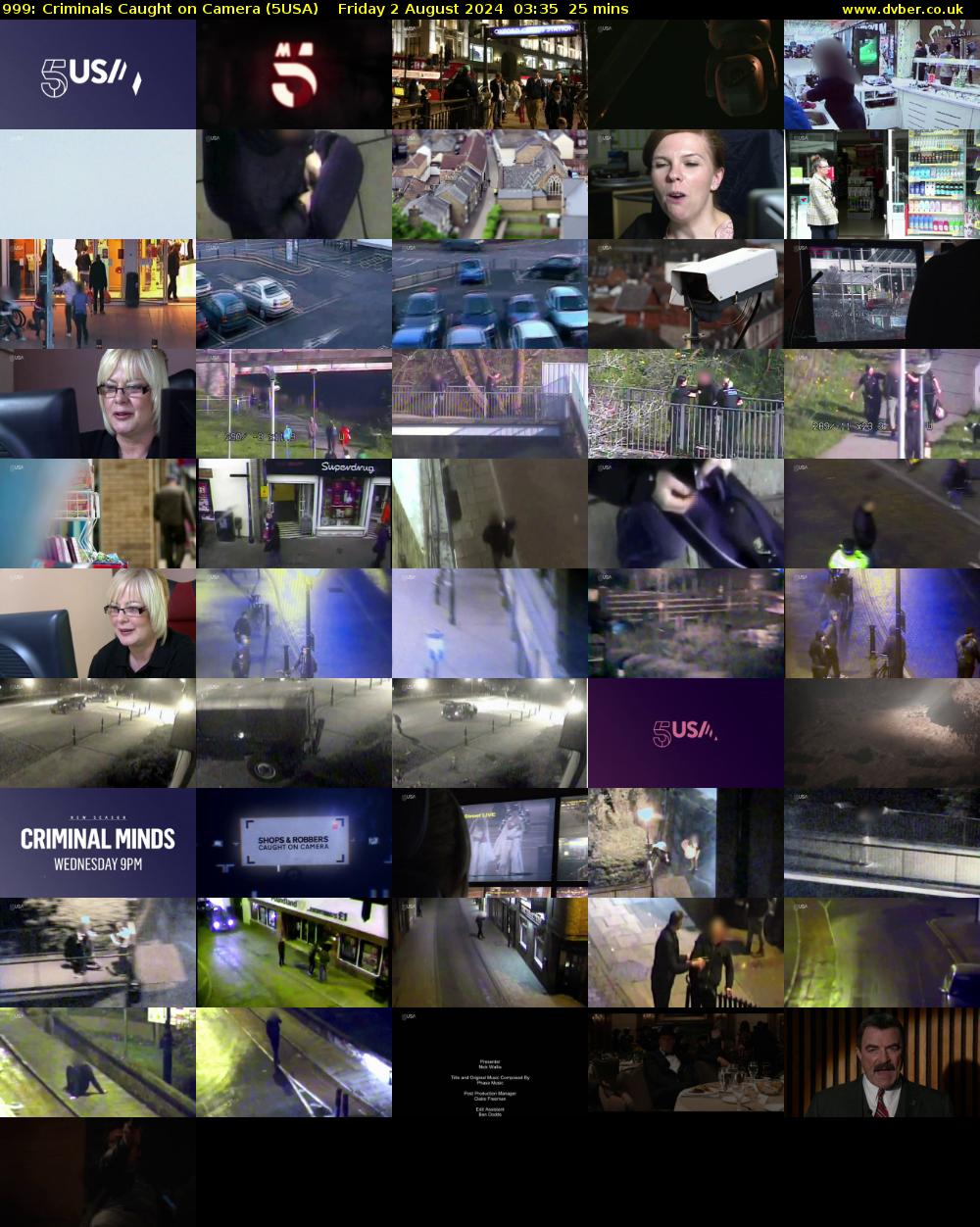 999: Criminals Caught on Camera (5USA) Friday 2 August 2024 03:35 - 04:00