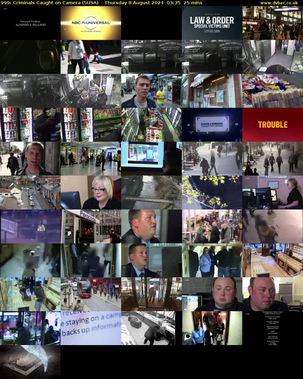 999: Criminals Caught on Camera (5USA) Thursday 8 August 2024 03:35 - 04:00
