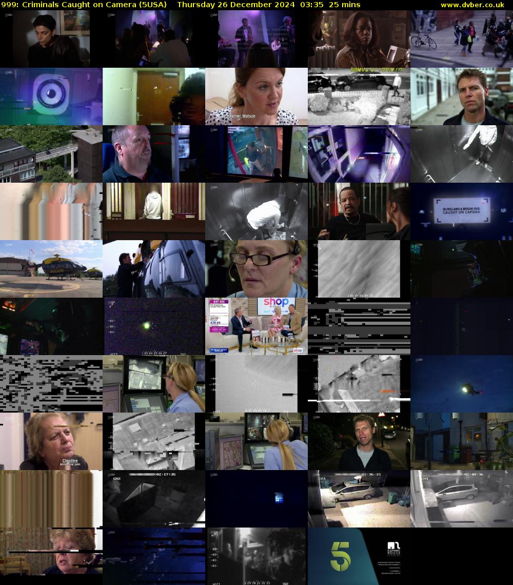999: Criminals Caught on Camera (5USA) Thursday 26 December 2024 03:35 - 04:00