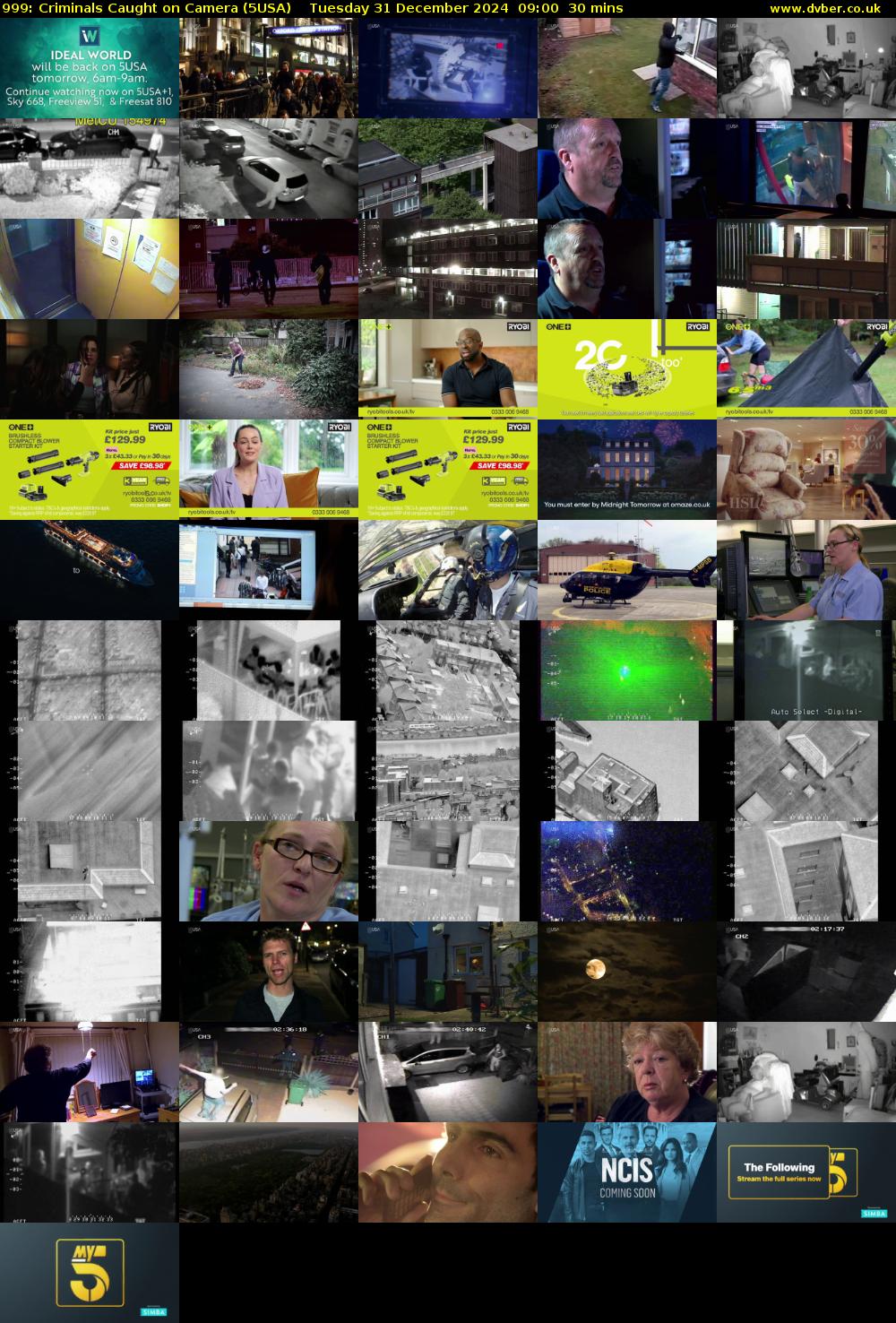 999: Criminals Caught on Camera (5USA) Tuesday 31 December 2024 09:00 - 09:30