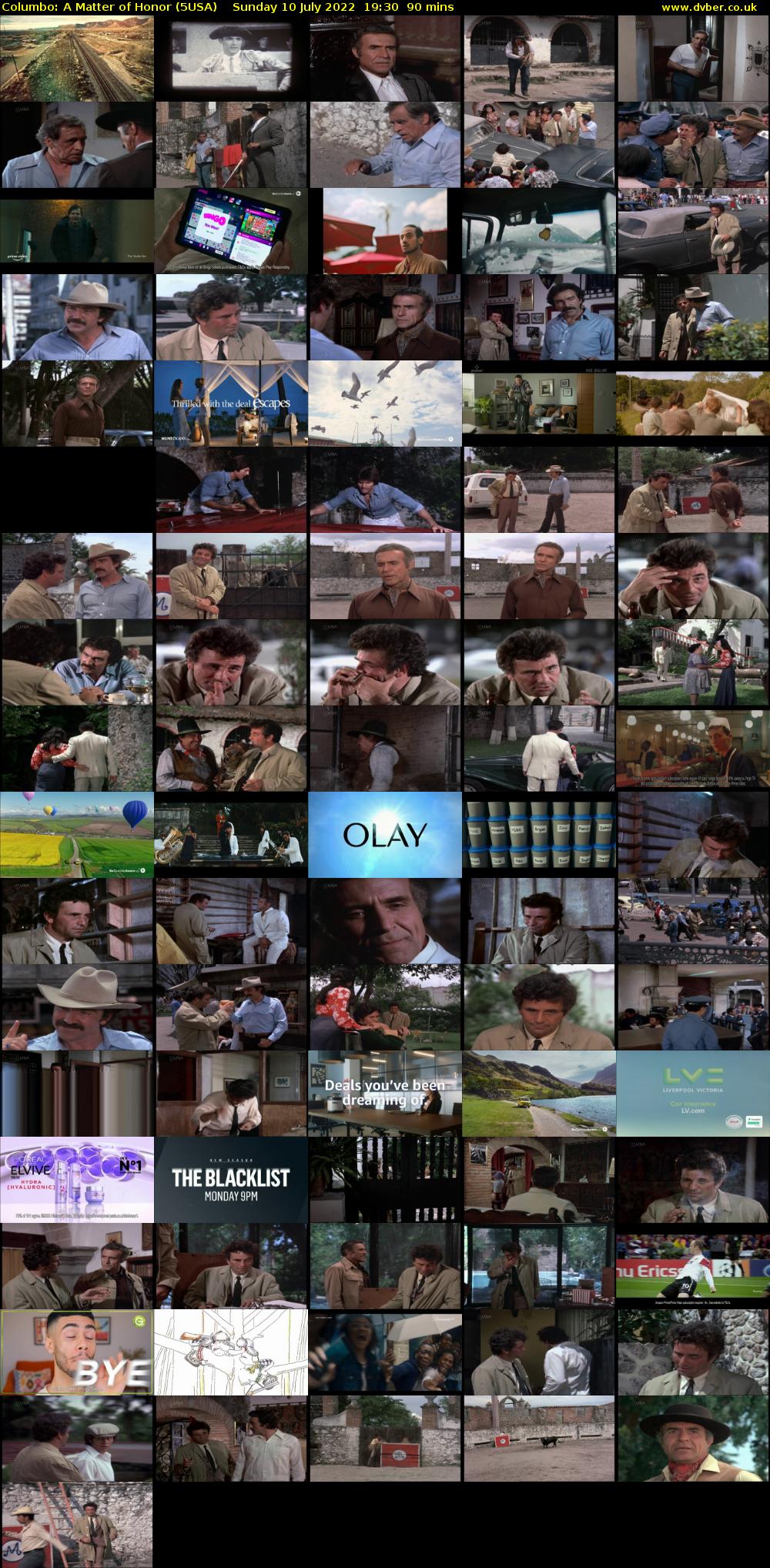 Columbo: A Matter of Honor (5USA) Sunday 10 July 2022 19:30 - 21:00