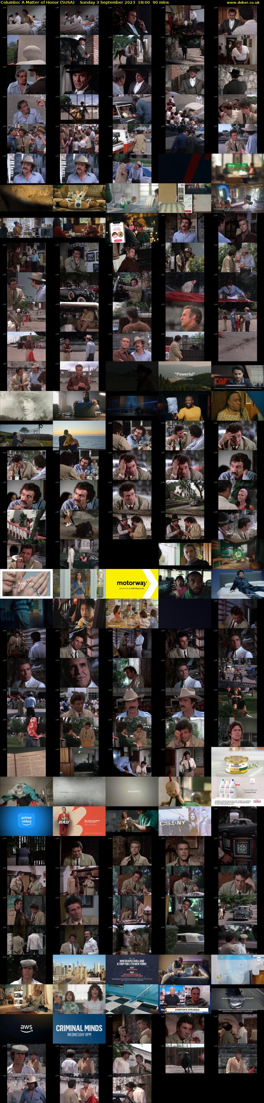 Columbo: A Matter of Honor (5USA) Sunday 3 September 2023 18:00 - 19:30
