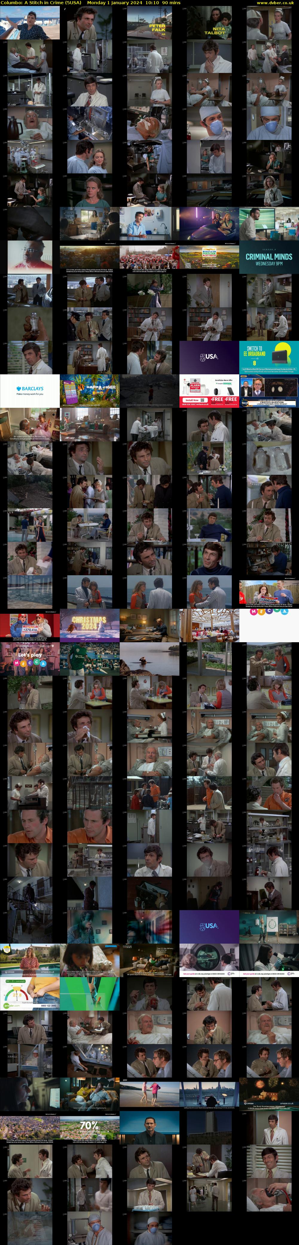 Columbo: A Stitch in Crime (5USA) Monday 1 January 2024 10:10 - 11:40