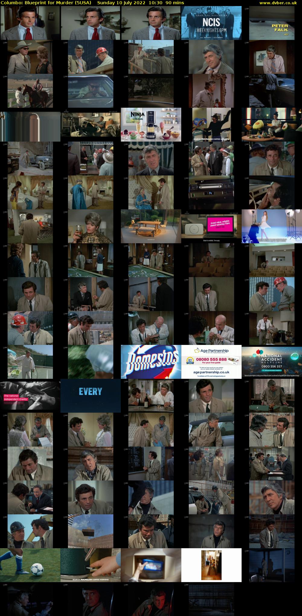 Columbo: Blueprint for Murder (5USA) Sunday 10 July 2022 10:30 - 12:00