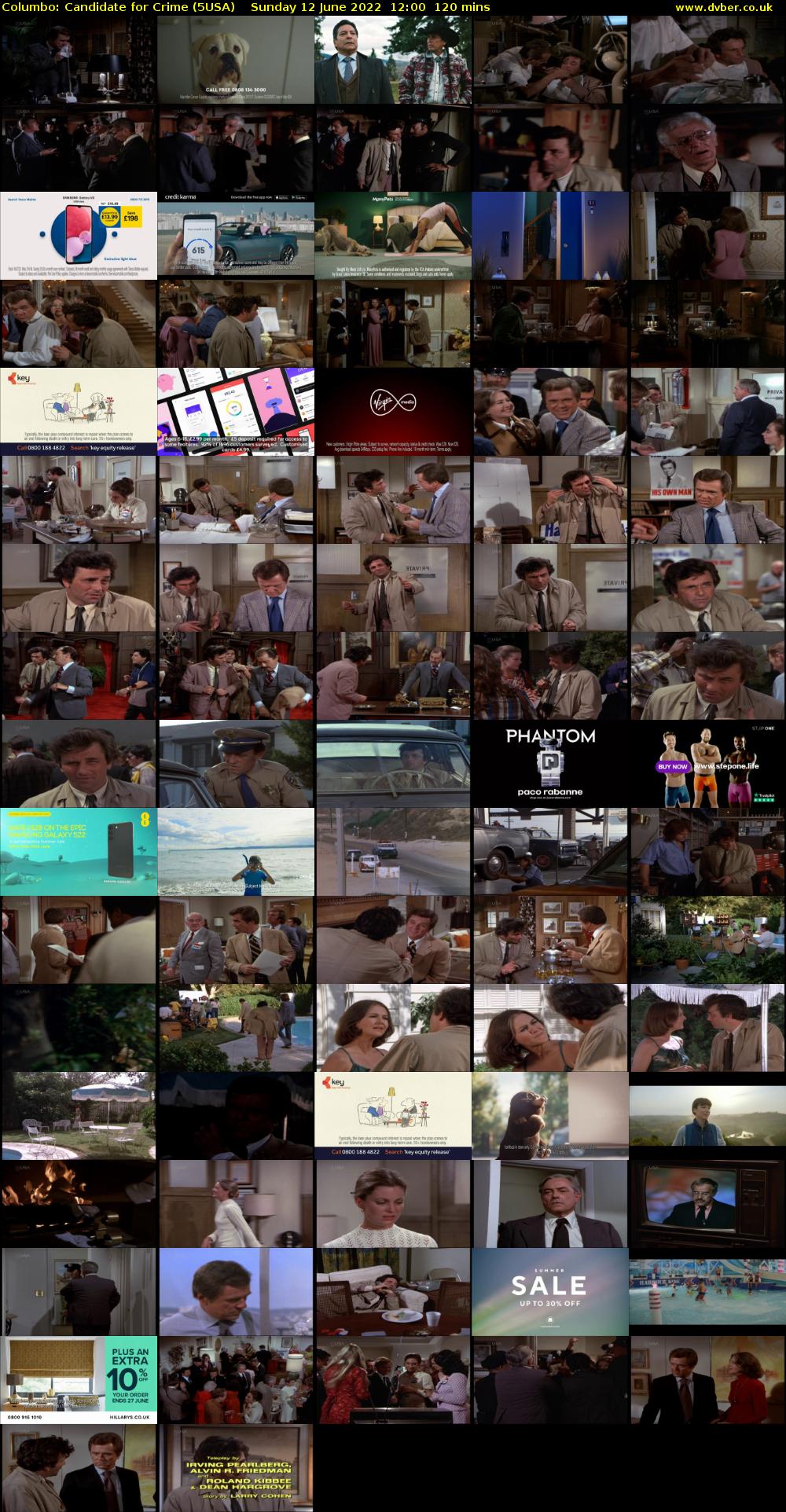 Columbo: Candidate for Crime (5USA) Sunday 12 June 2022 12:00 - 14:00