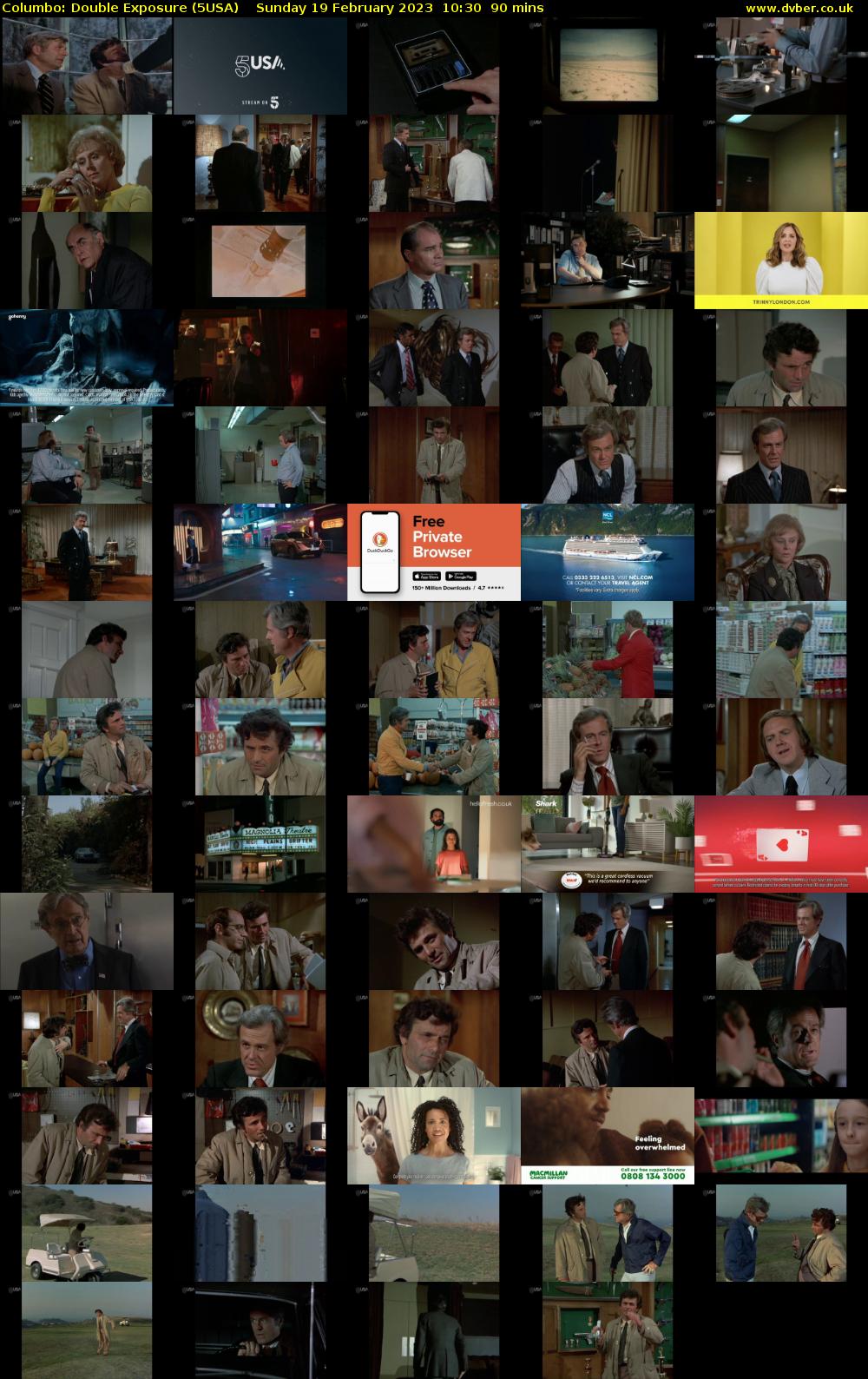 Columbo: Double Exposure (5USA) Sunday 19 February 2023 10:30 - 12:00