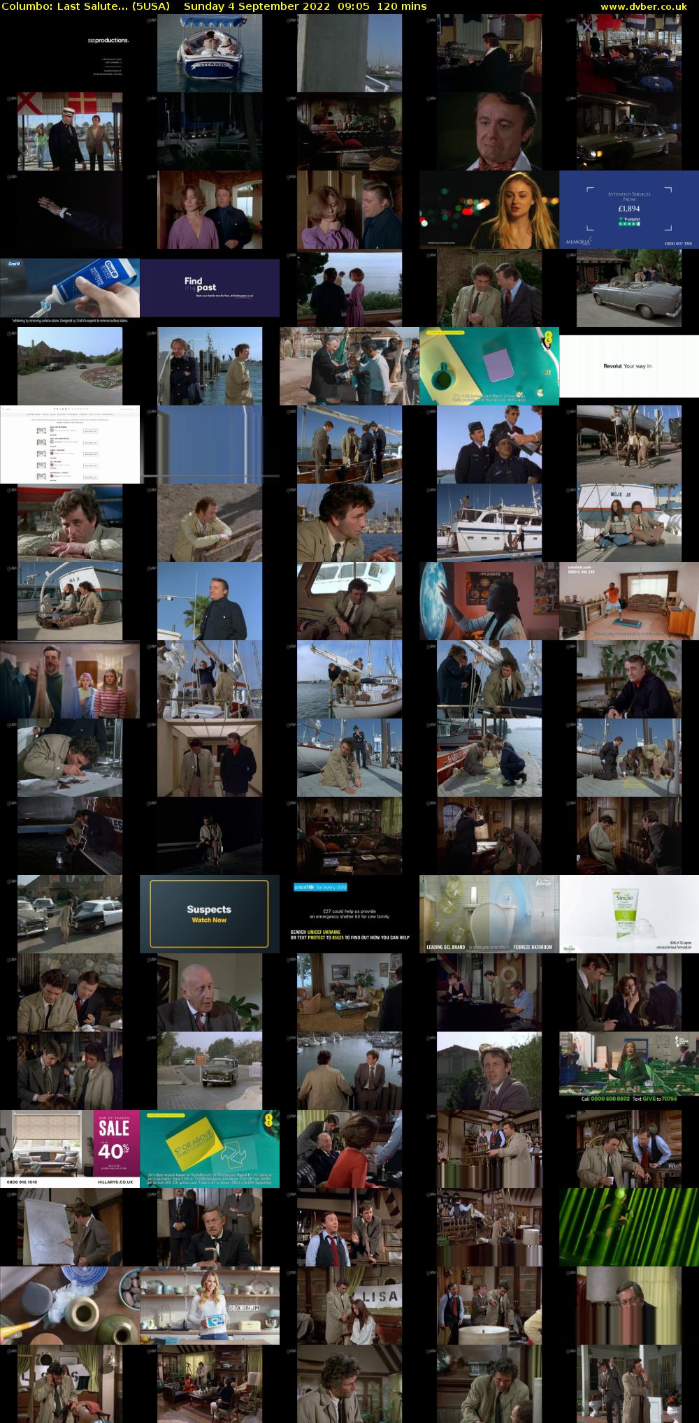 Columbo: Last Salute... (5USA) Sunday 4 September 2022 09:05 - 11:05
