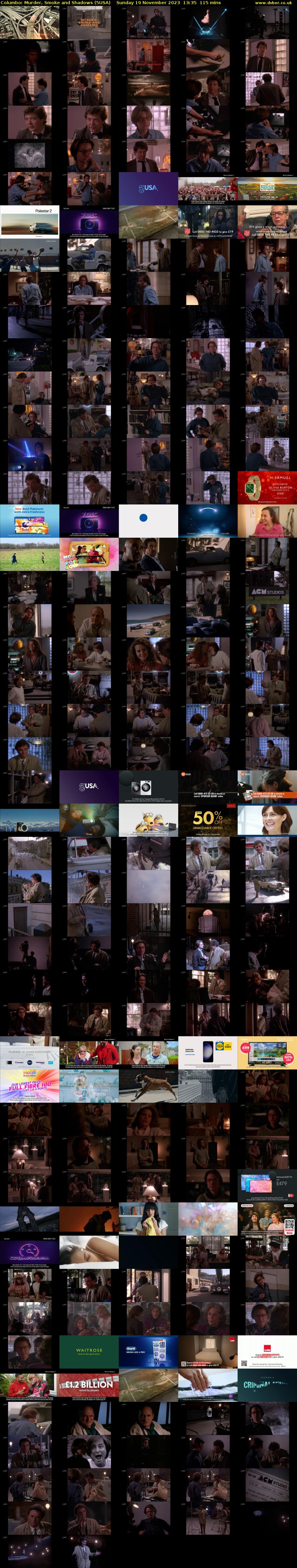 Columbo: Murder, Smoke and Shadows (5USA) Sunday 19 November 2023 13:35 - 15:30