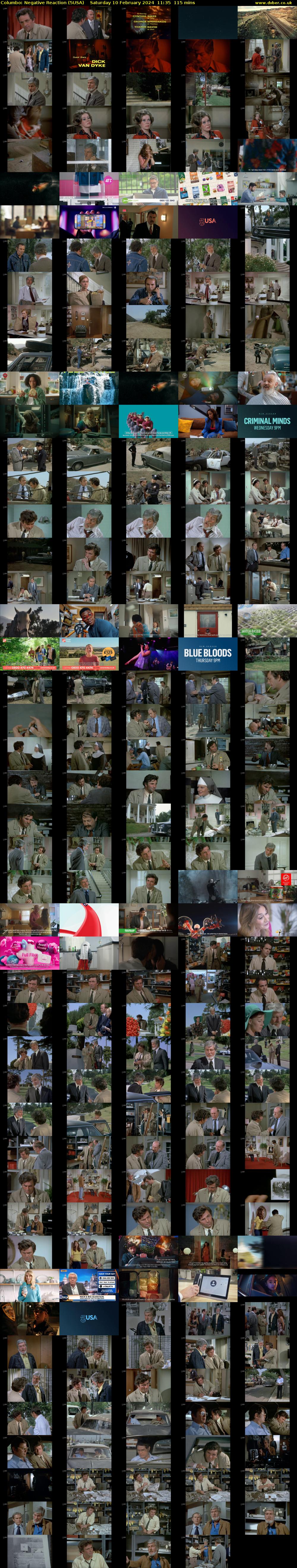 Columbo: Negative Reaction (5USA) Saturday 10 February 2024 11:35 - 13:30