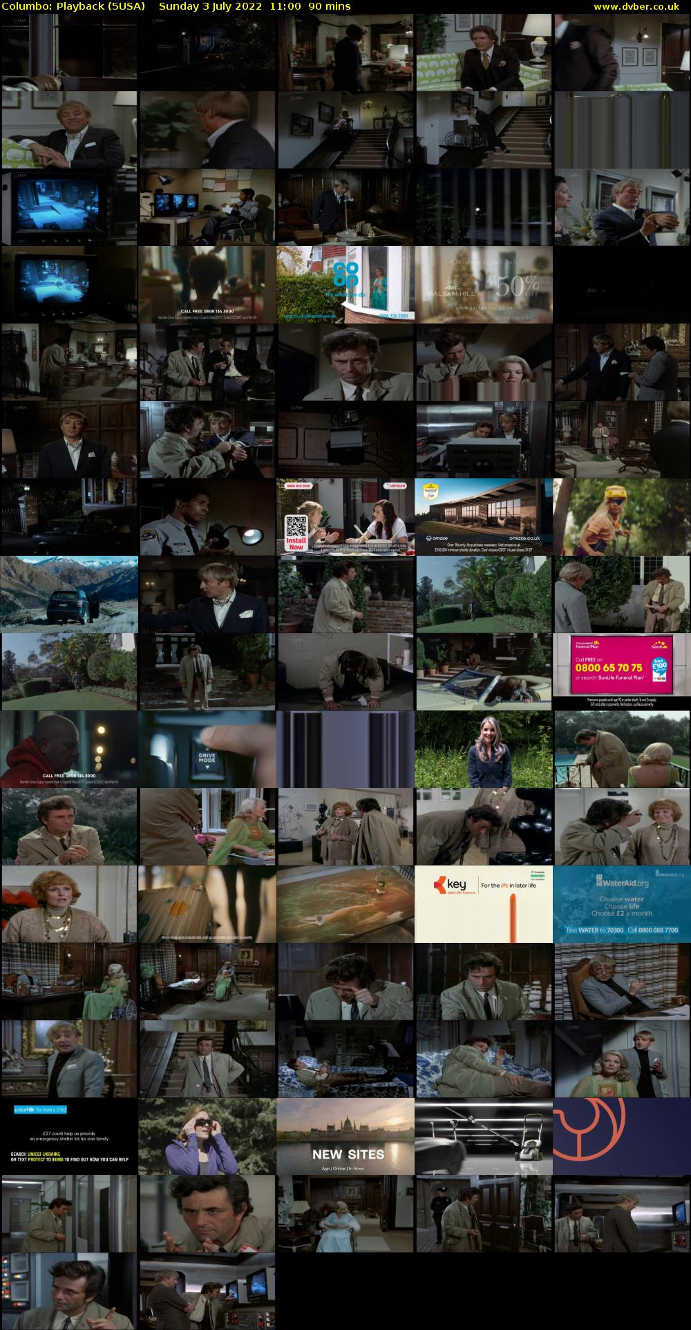 Columbo: Playback (5USA) Sunday 3 July 2022 11:00 - 12:30