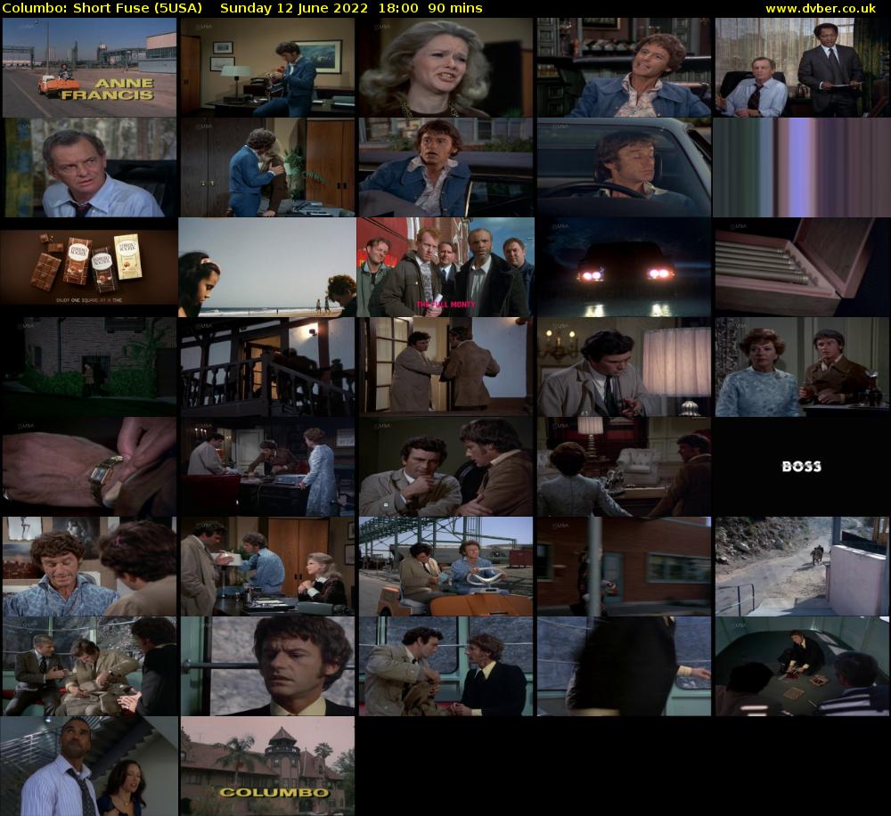 Columbo: Short Fuse (5USA) Sunday 12 June 2022 18:00 - 19:30