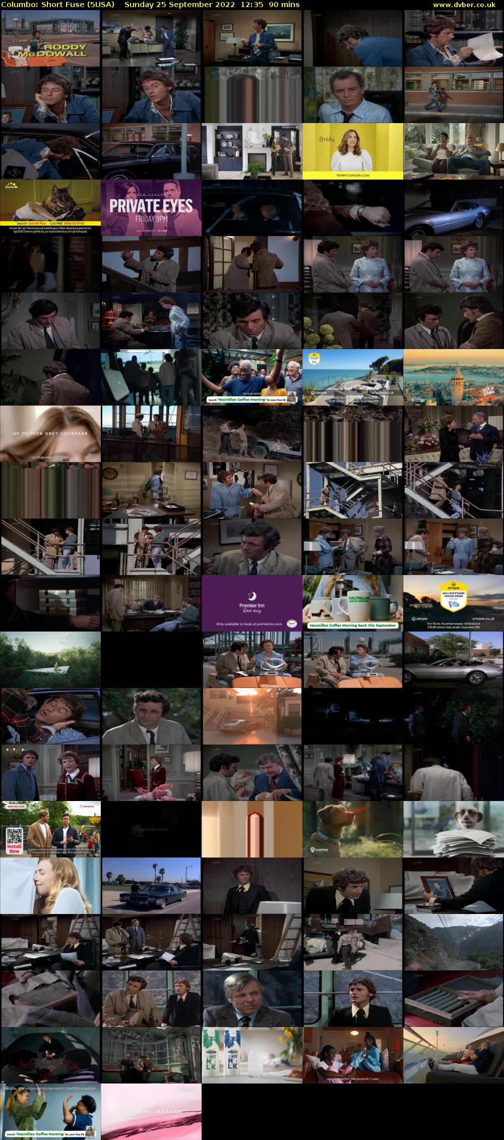 Columbo: Short Fuse (5USA) Sunday 25 September 2022 12:35 - 14:05