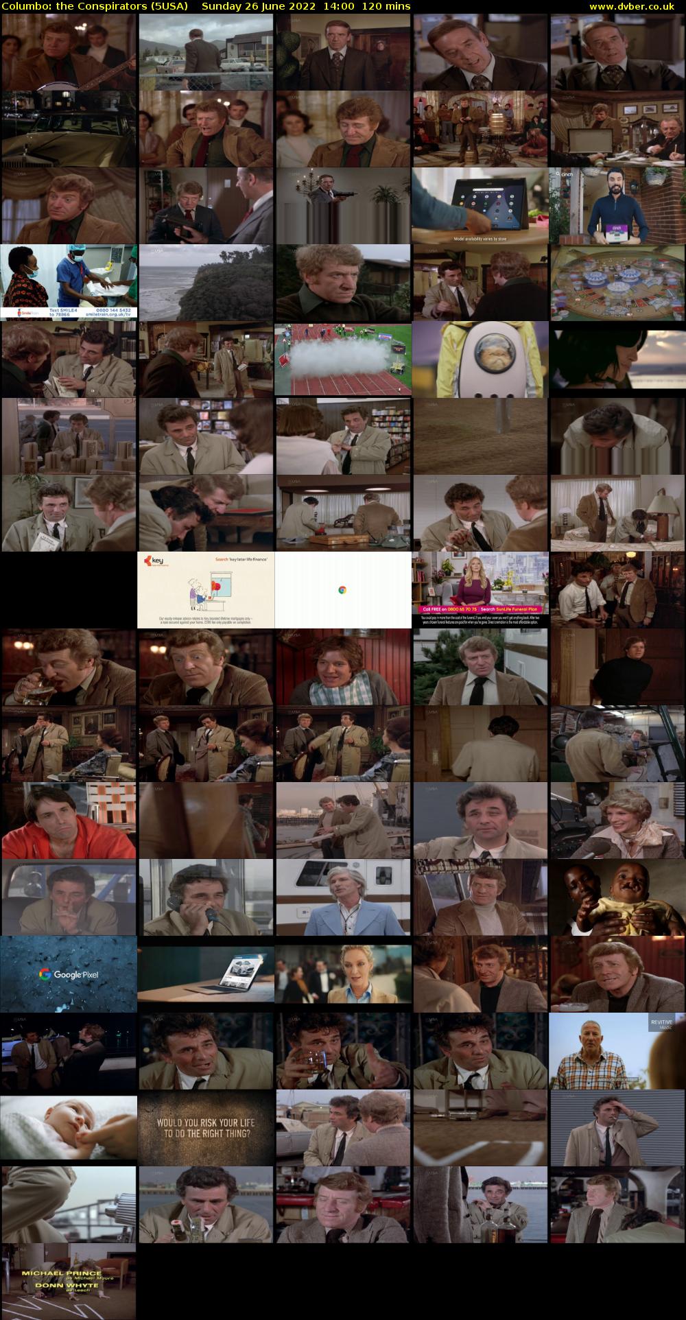 Columbo: the Conspirators (5USA) Sunday 26 June 2022 14:00 - 16:00