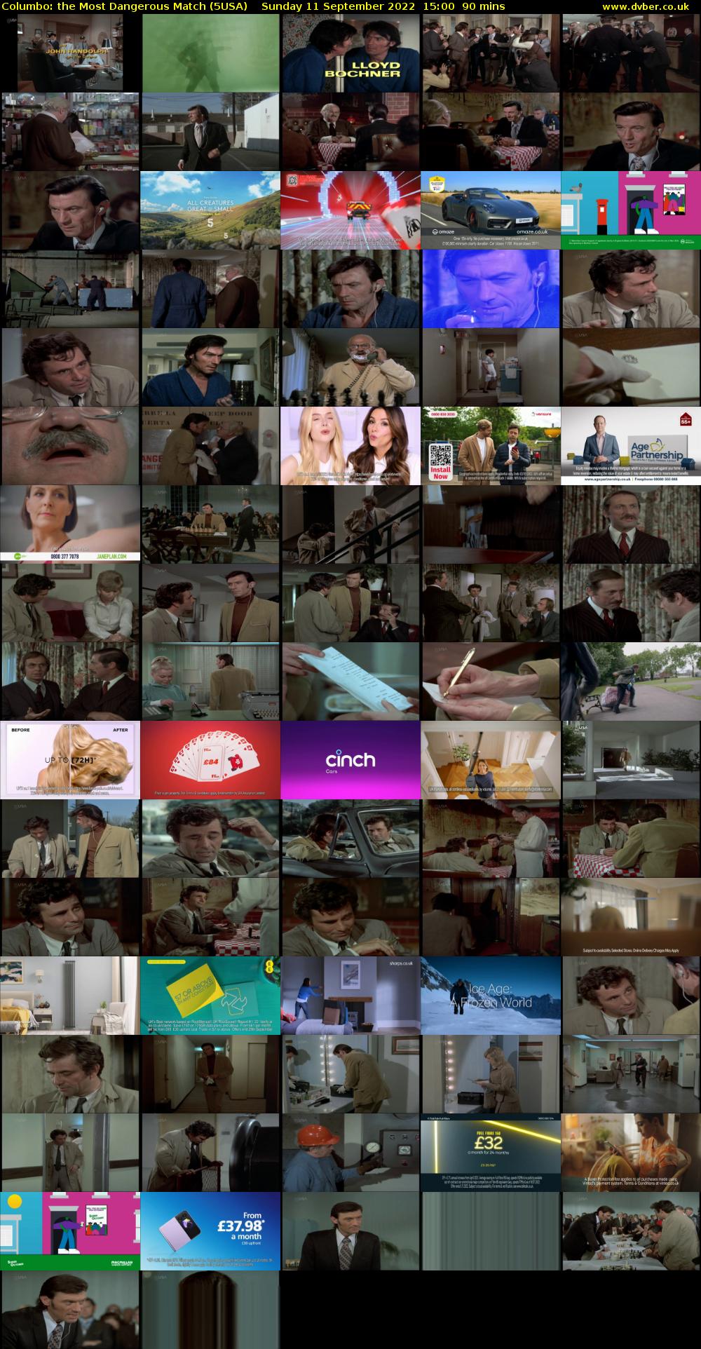Columbo: the Most Dangerous Match (5USA) Sunday 11 September 2022 15:00 - 16:30
