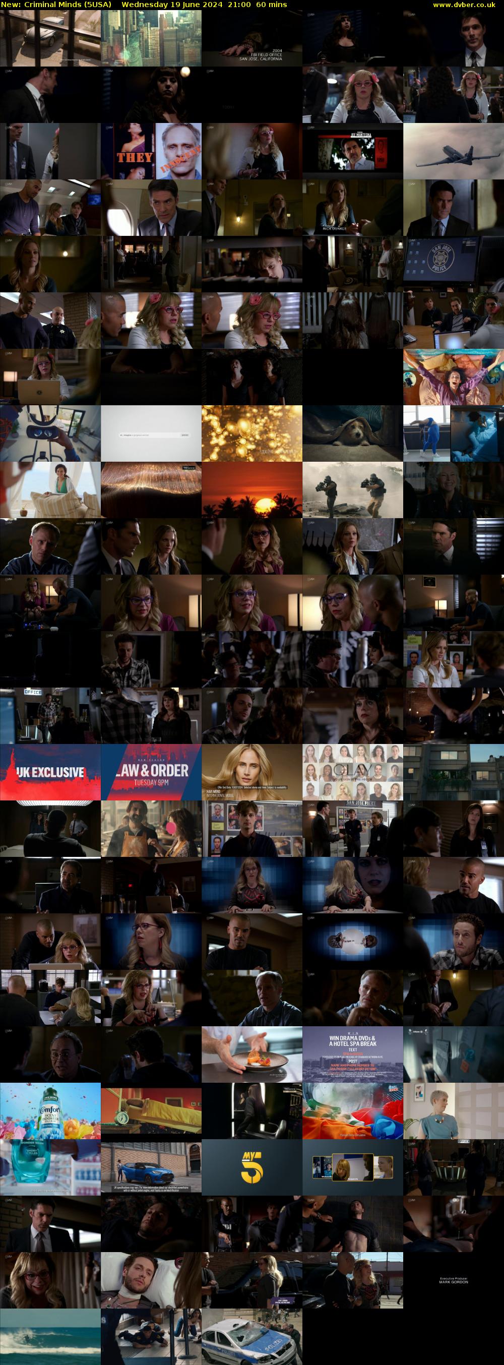 Criminal Minds (5USA) Wednesday 19 June 2024 21:00 - 22:00