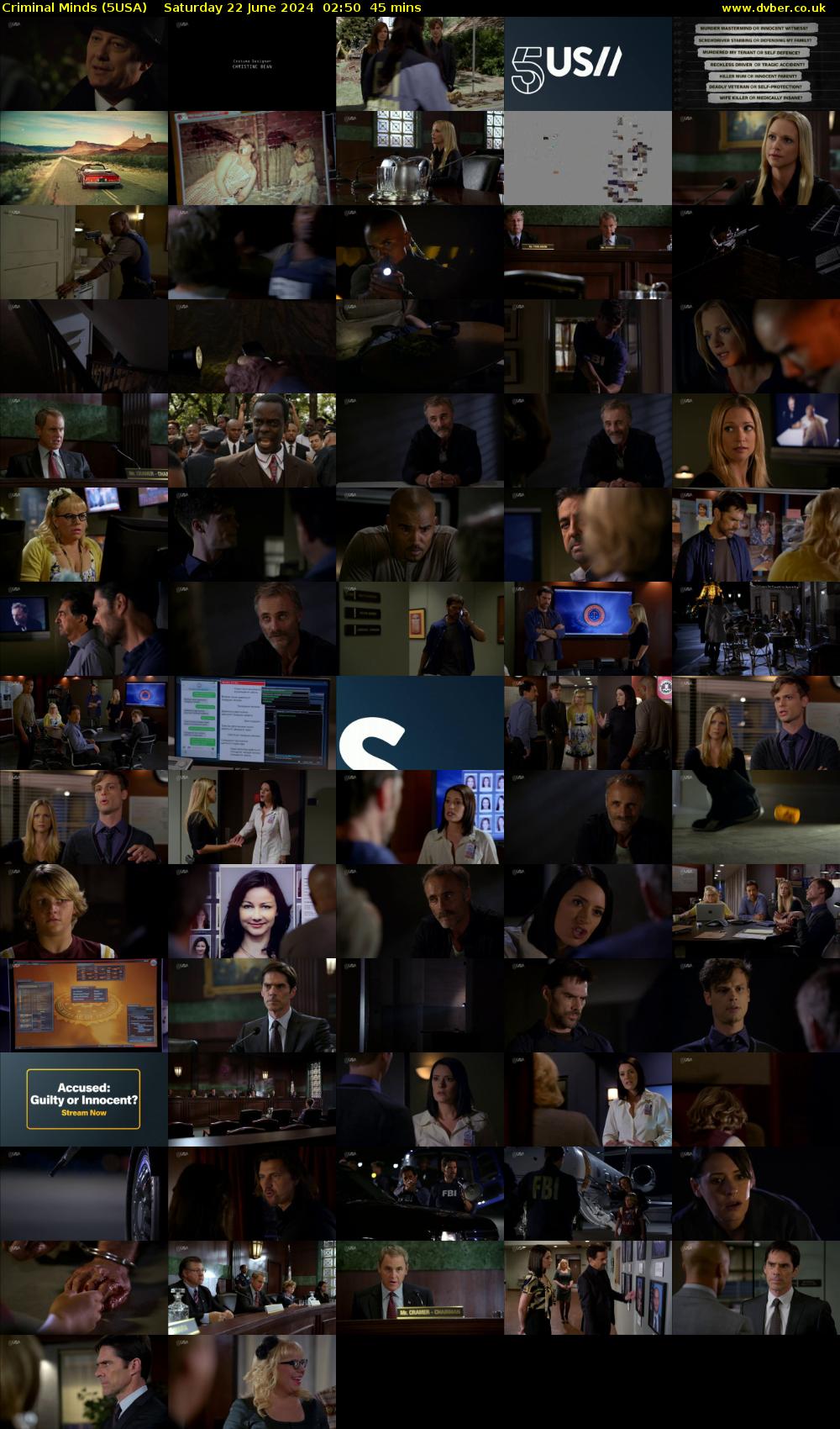 Criminal Minds (5USA) Saturday 22 June 2024 02:50 - 03:35