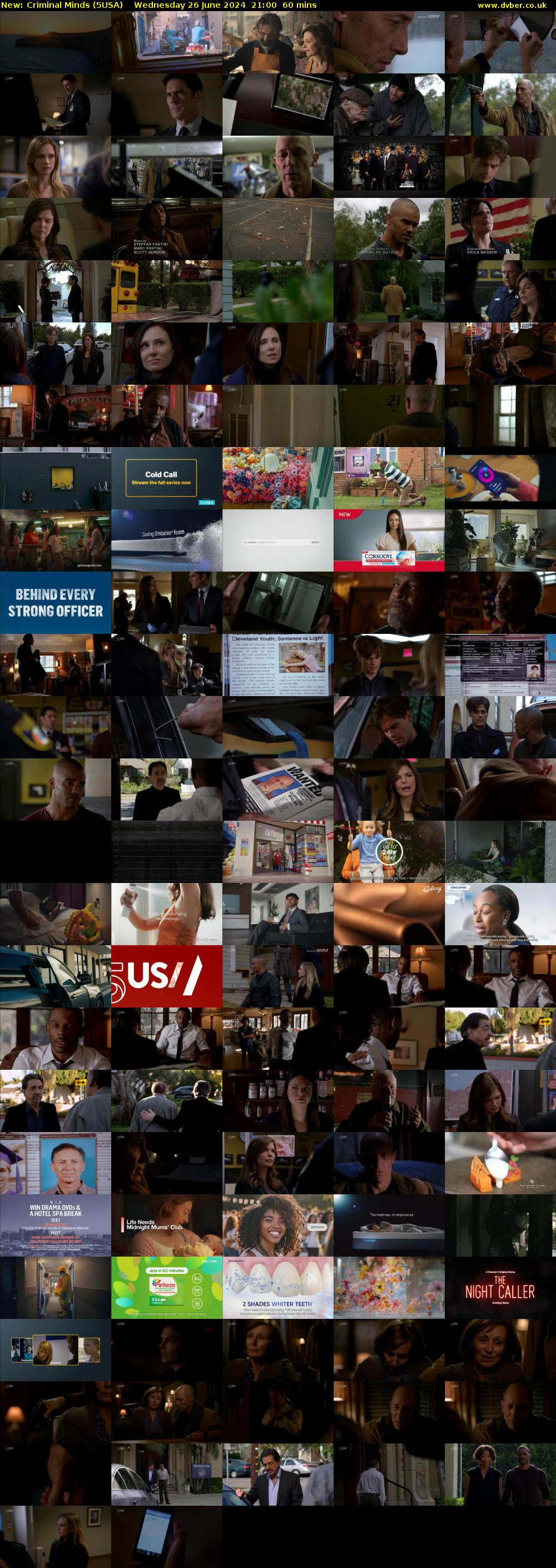 Criminal Minds (5USA) Wednesday 26 June 2024 21:00 - 22:00