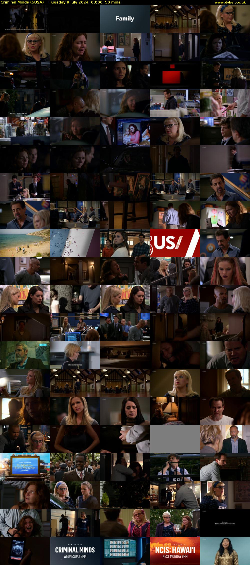 Criminal Minds (5USA) Tuesday 9 July 2024 03:00 - 03:50