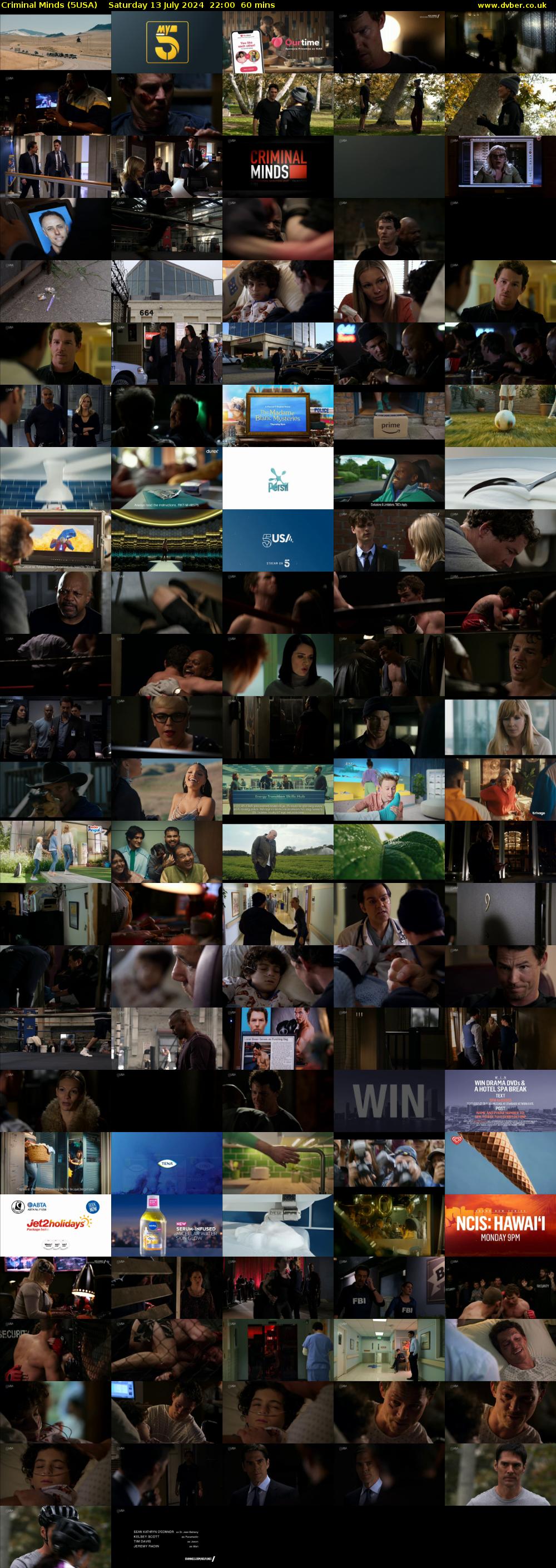 Criminal Minds (5USA) Saturday 13 July 2024 22:00 - 23:00
