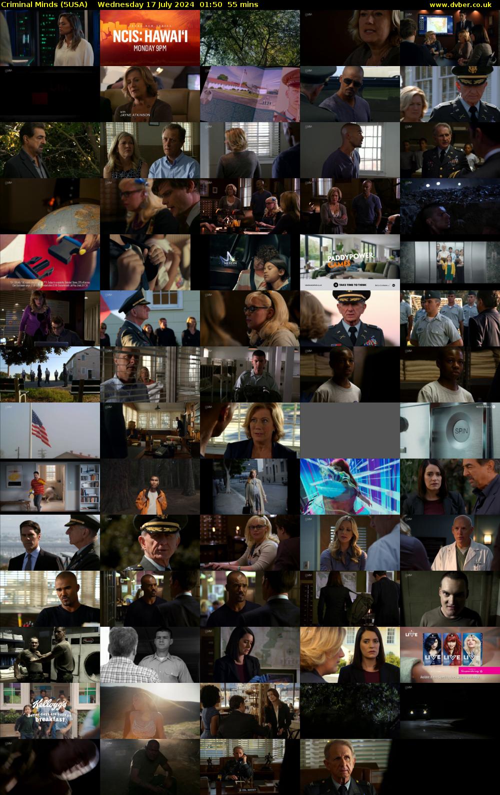 Criminal Minds (5USA) Wednesday 17 July 2024 01:50 - 02:45